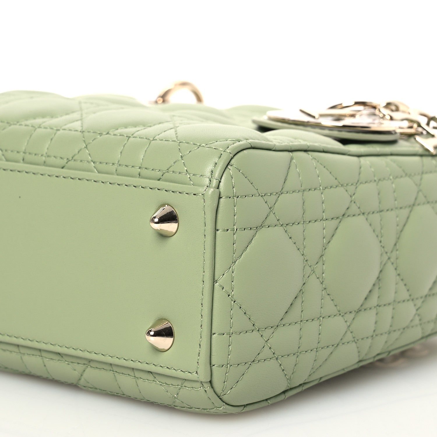Christian Dior Lambskin Cannage Small My ABCDior Lady Dior Green 10 of 15