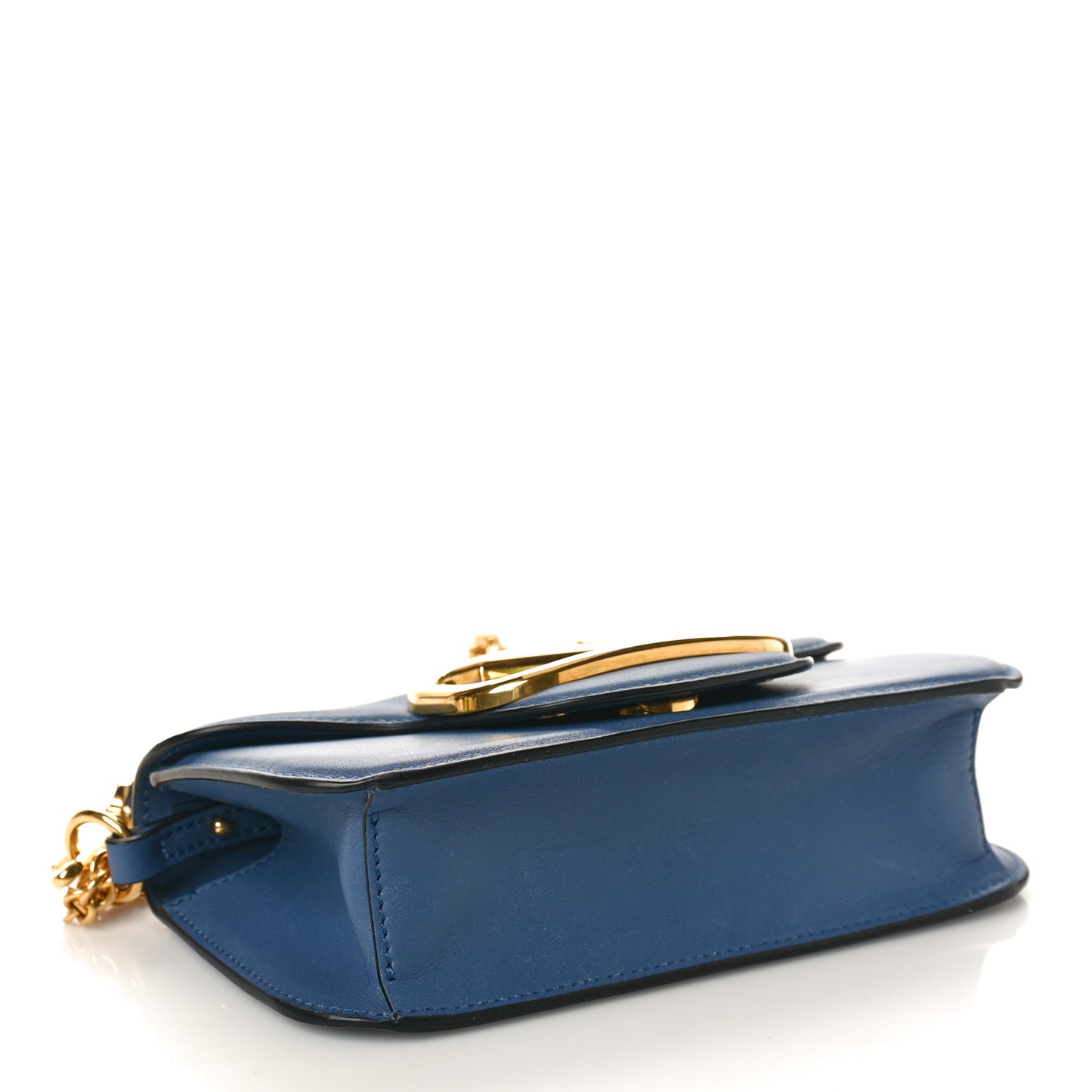 Calfskin Vlogo Small Loco Shoulder Bag Blue