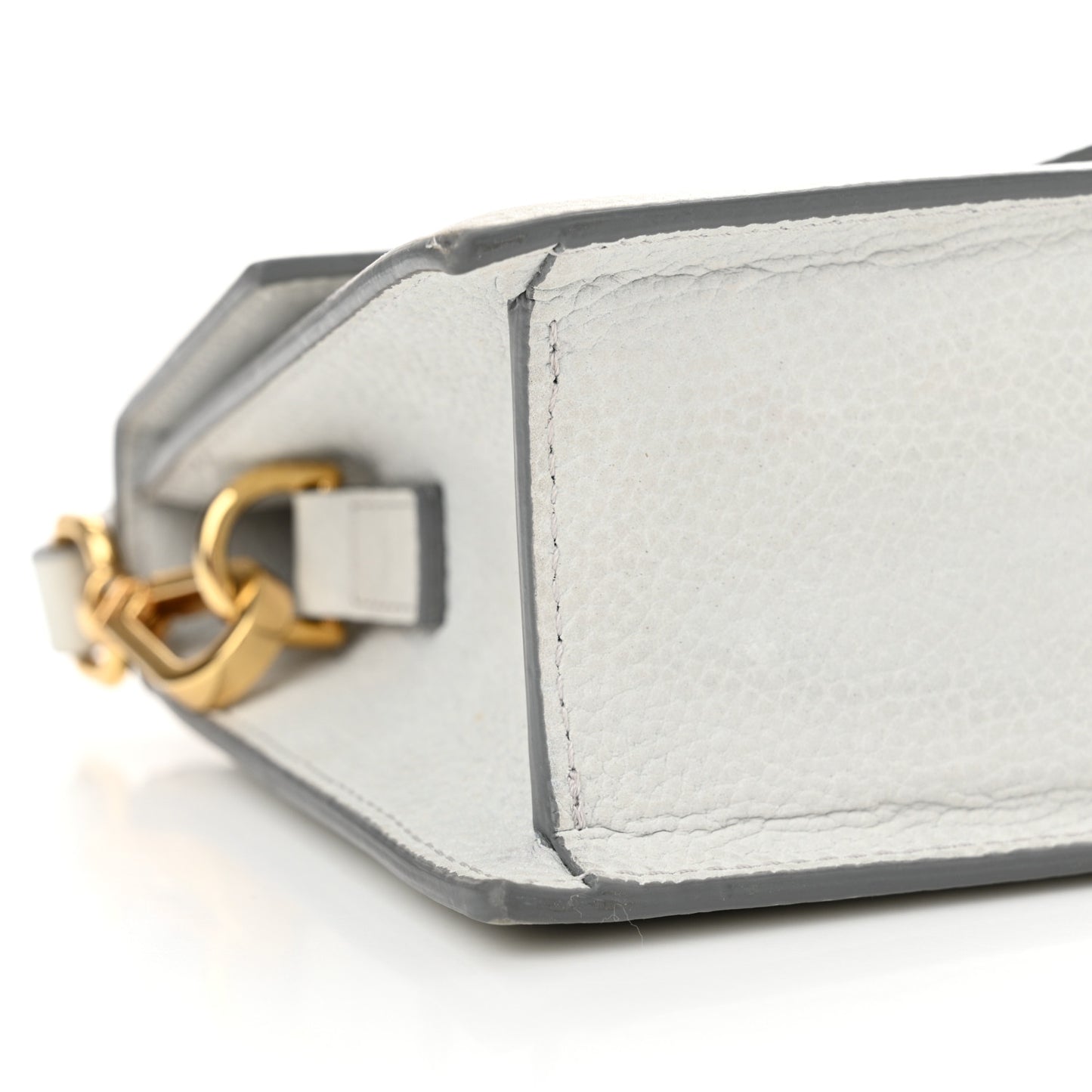 Grained Calfskin Le Grand Bambino Light Grey