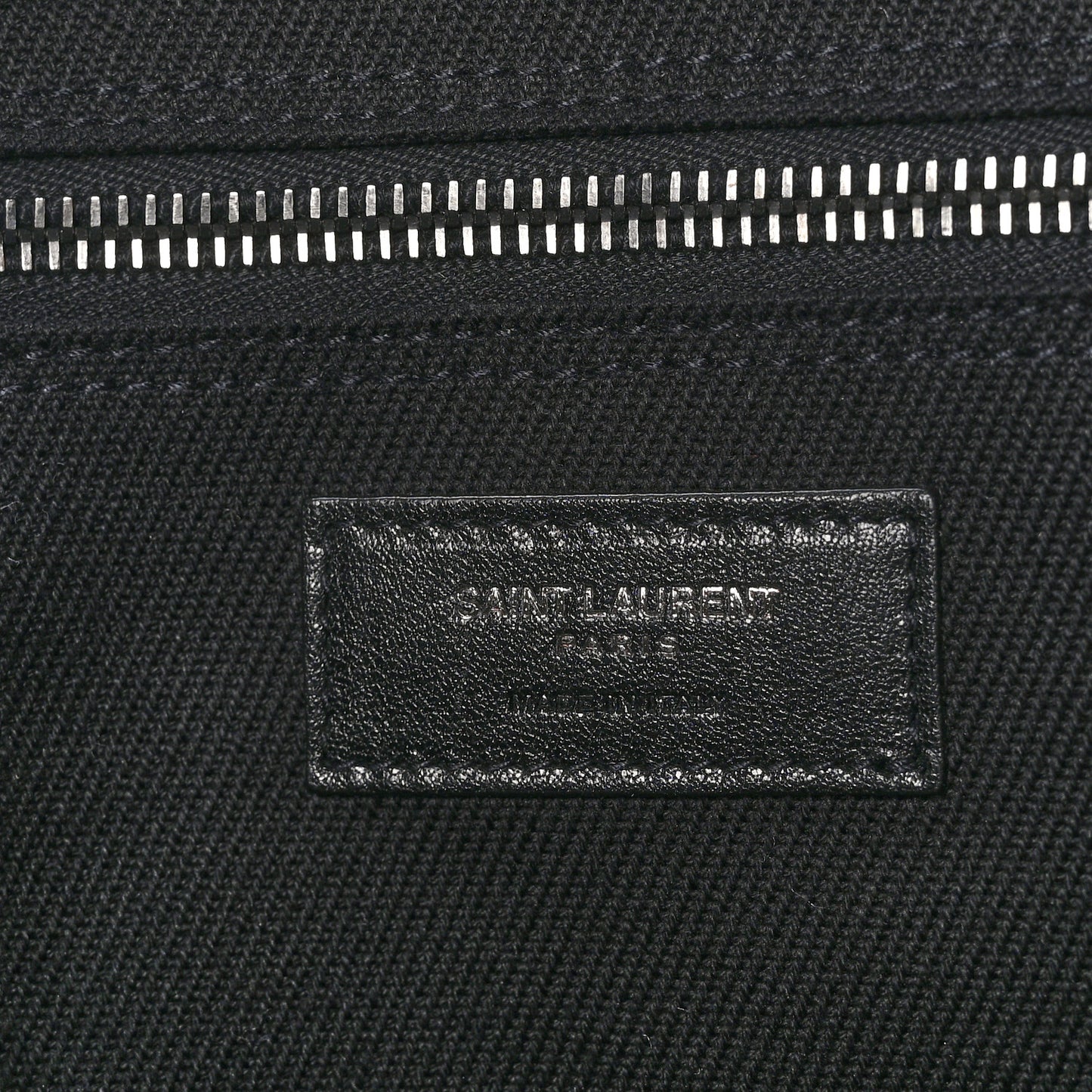 Linen Calfskin Rive Gauche Tote Black