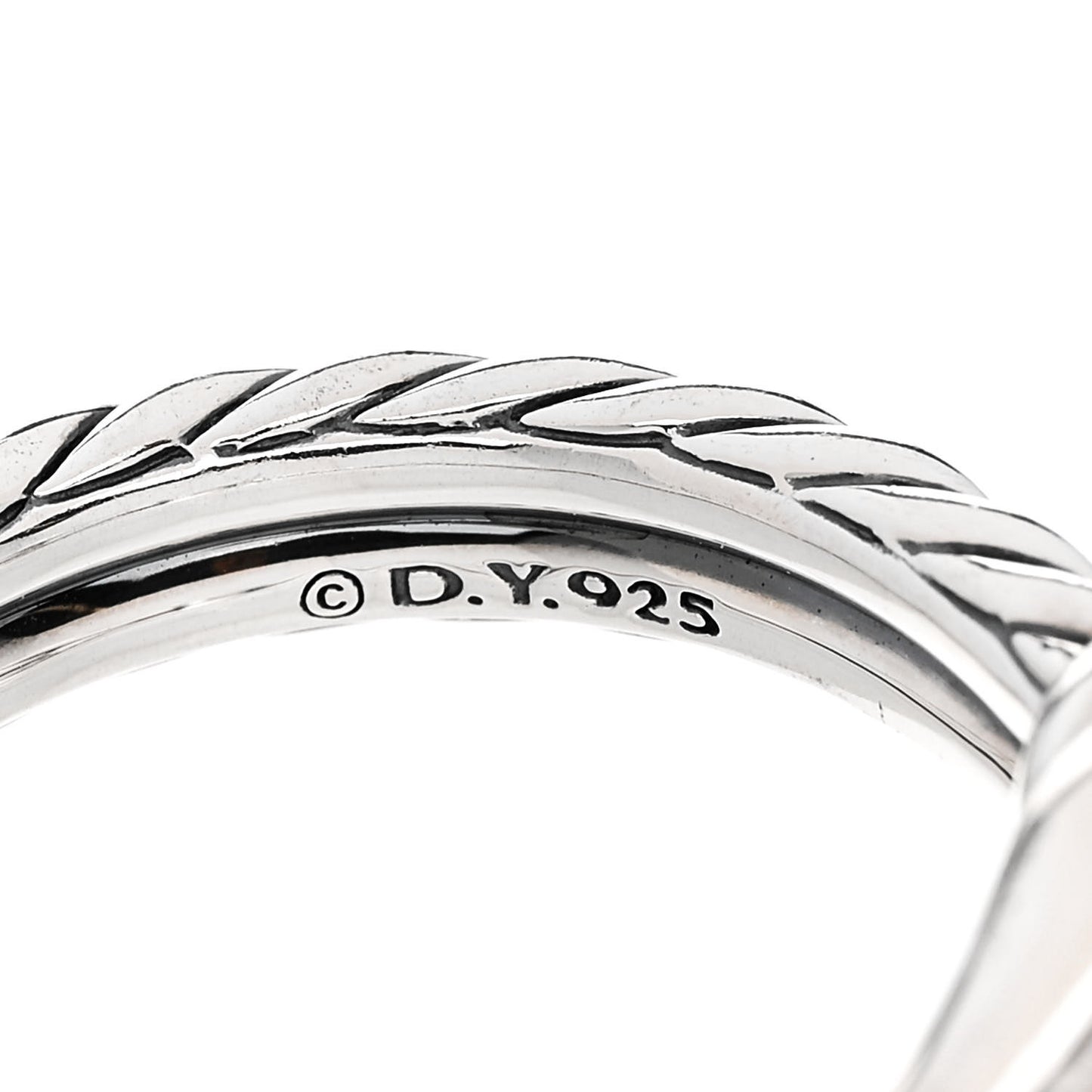 Sterling Silver Diamond Thoroughbred Loop Ring 54 7