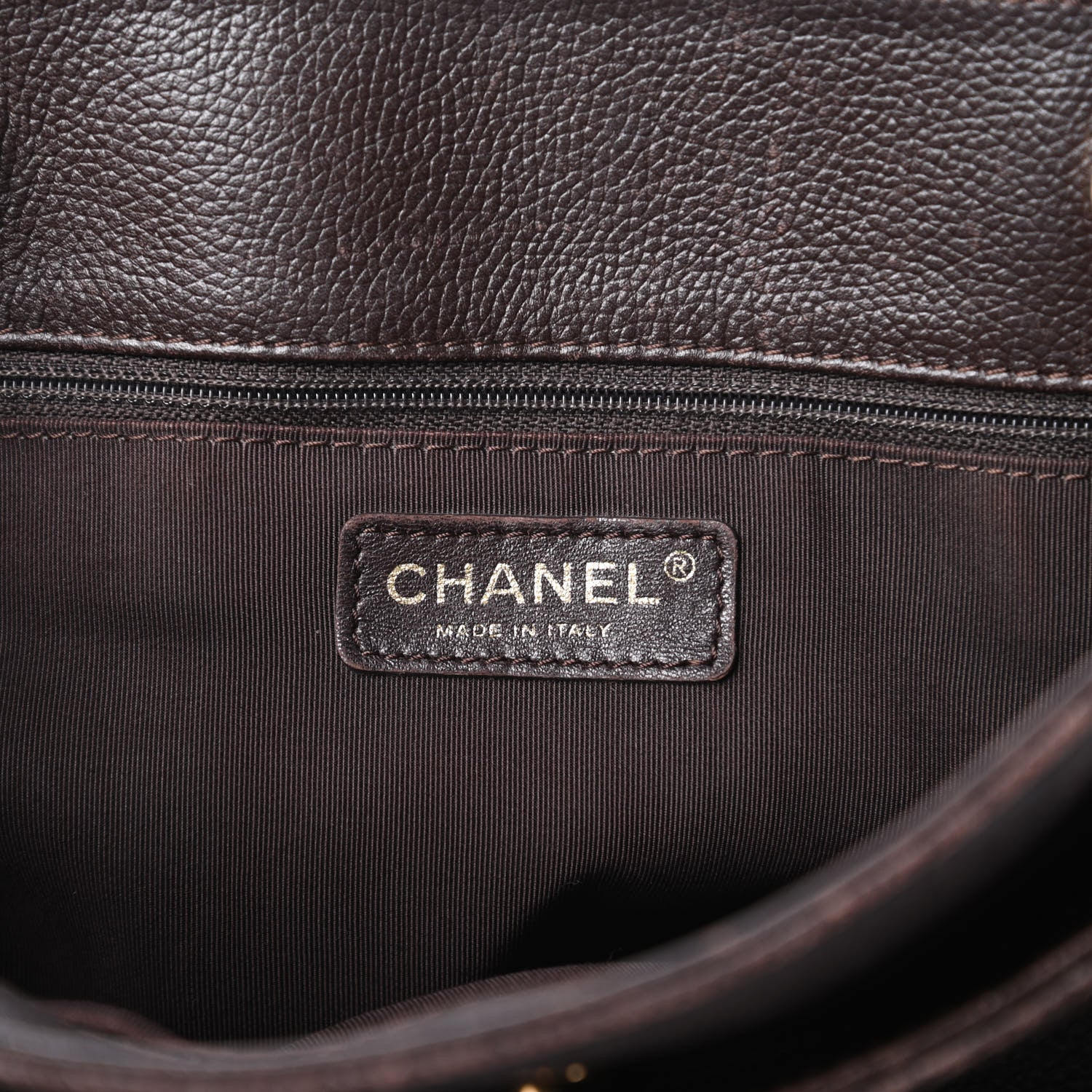 Chanel Calfskin Cerf Executive Shopper Tote Brown 8 of 12