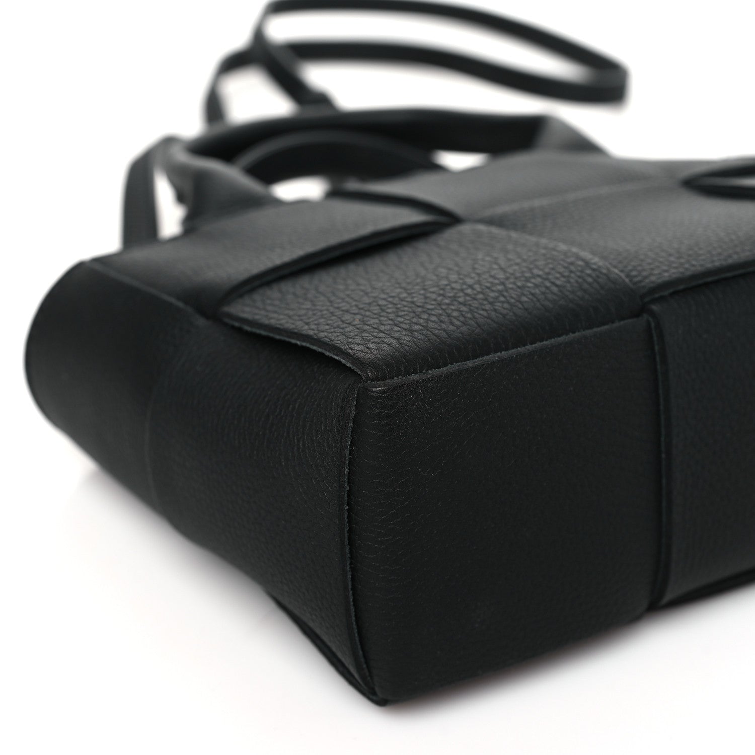 Bottega Veneta Grained Calfskin Intrecciato Candy Arco Tote Black 8 of 10