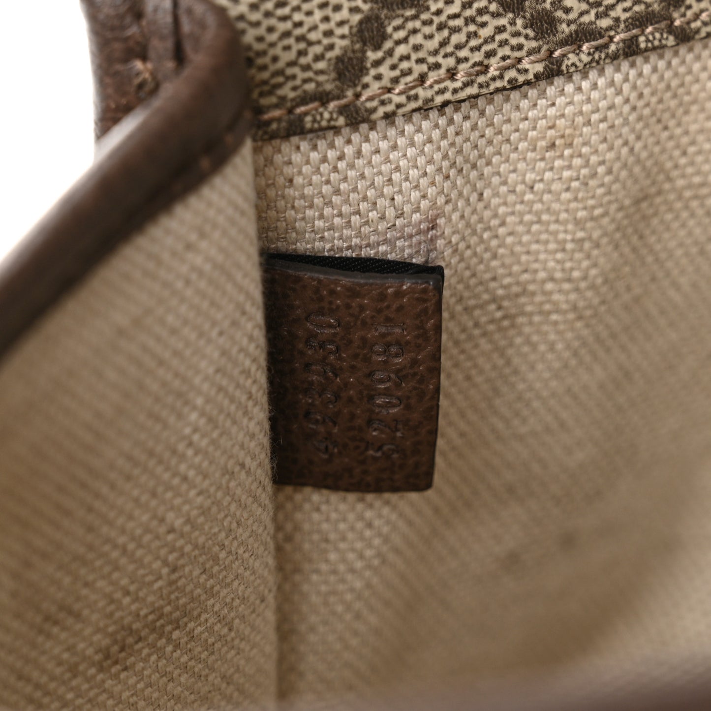 GG Supreme Monogram Web Small Ophidia Belt Bag Brown