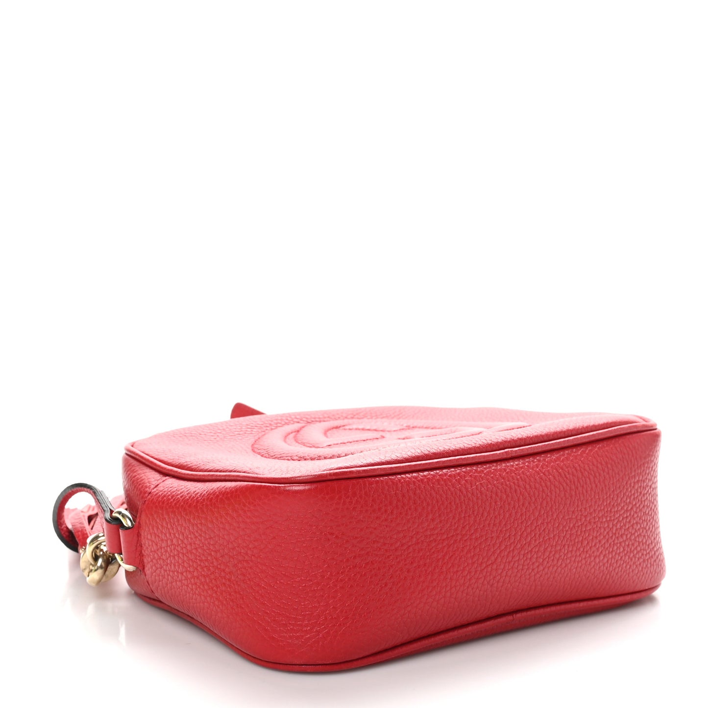 Pebbled Calfskin Small Soho Disco Bag Vibrant Red