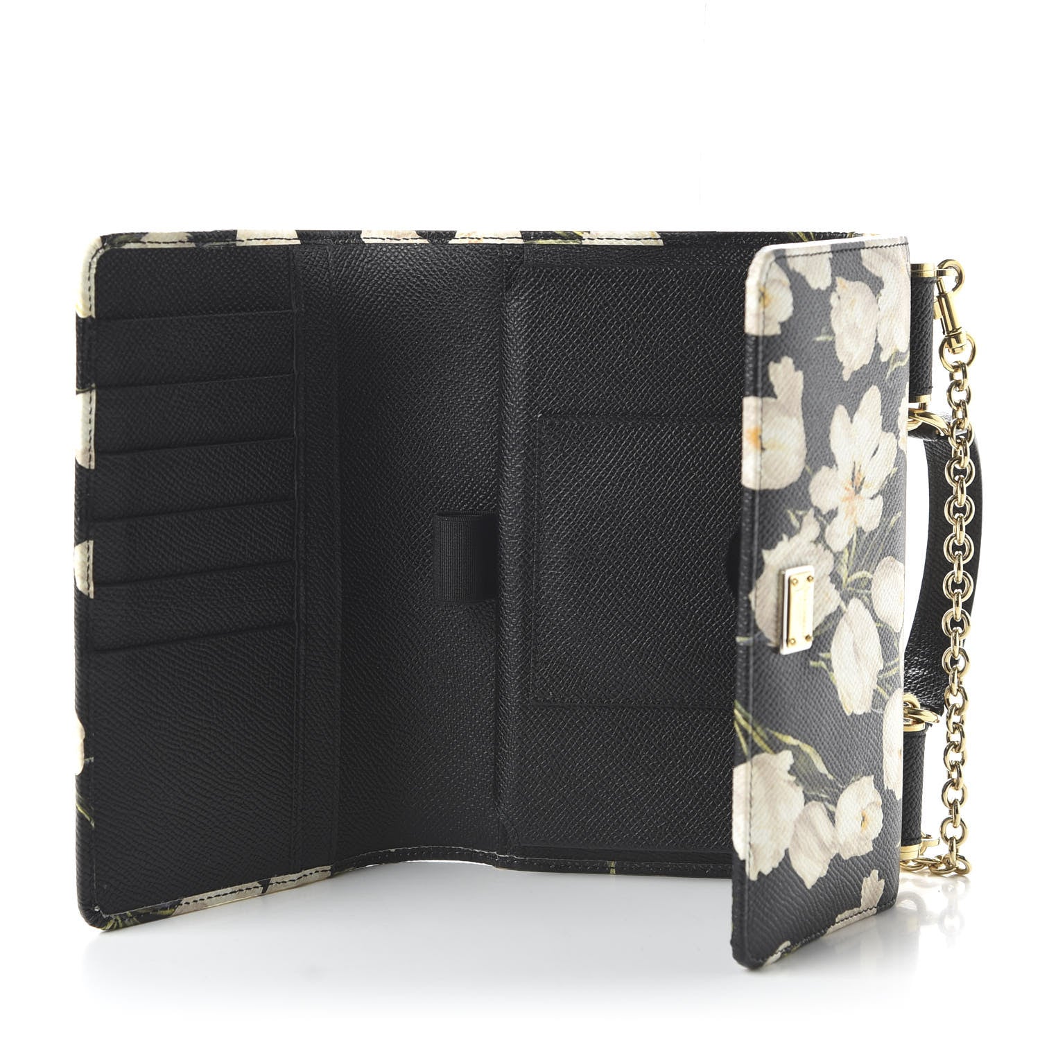 Dolce & Gabbana Dauphine Tulip Print Mini Von Bag Black 9 of 19