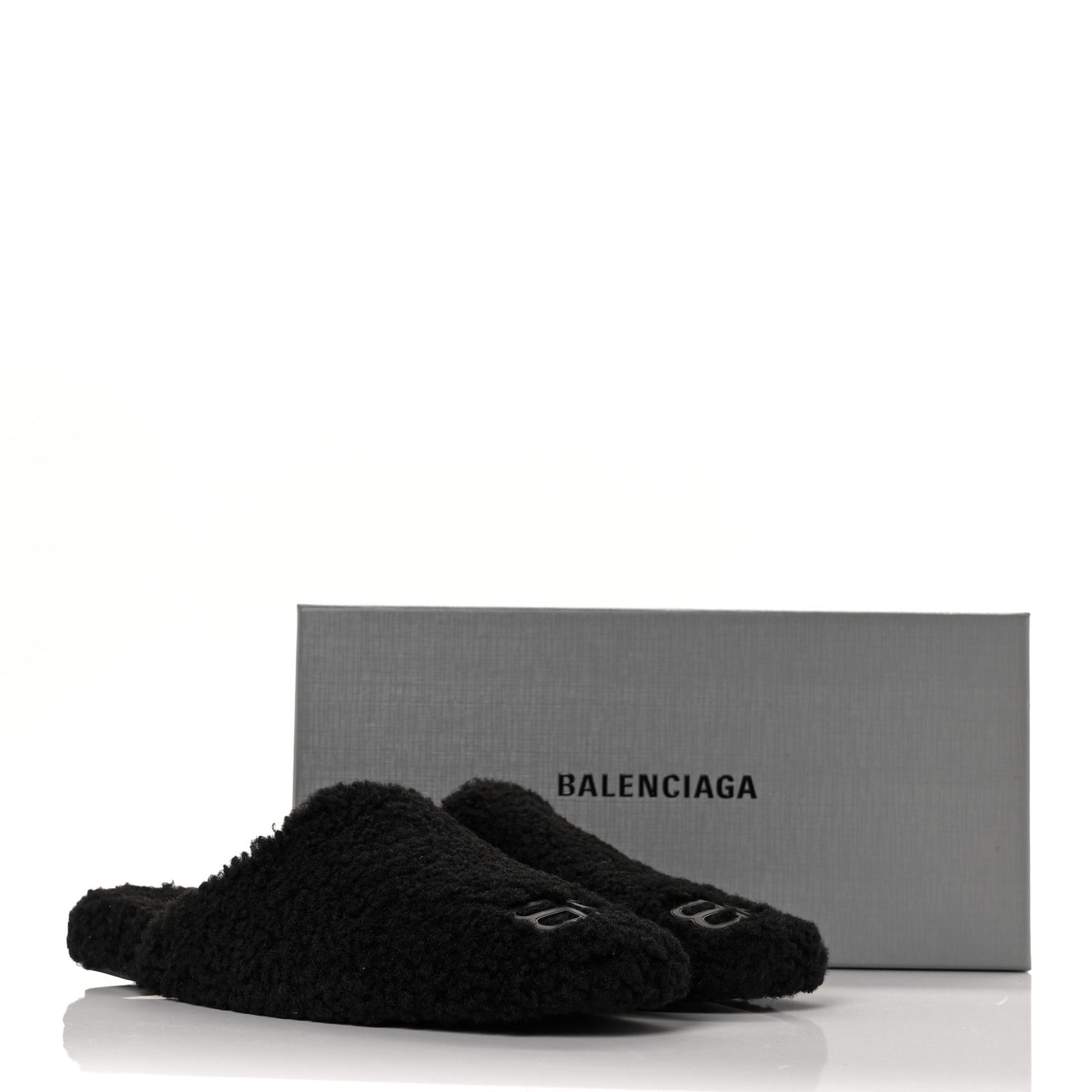 Faux Shearling Cosy BB Mules 38.5 Black