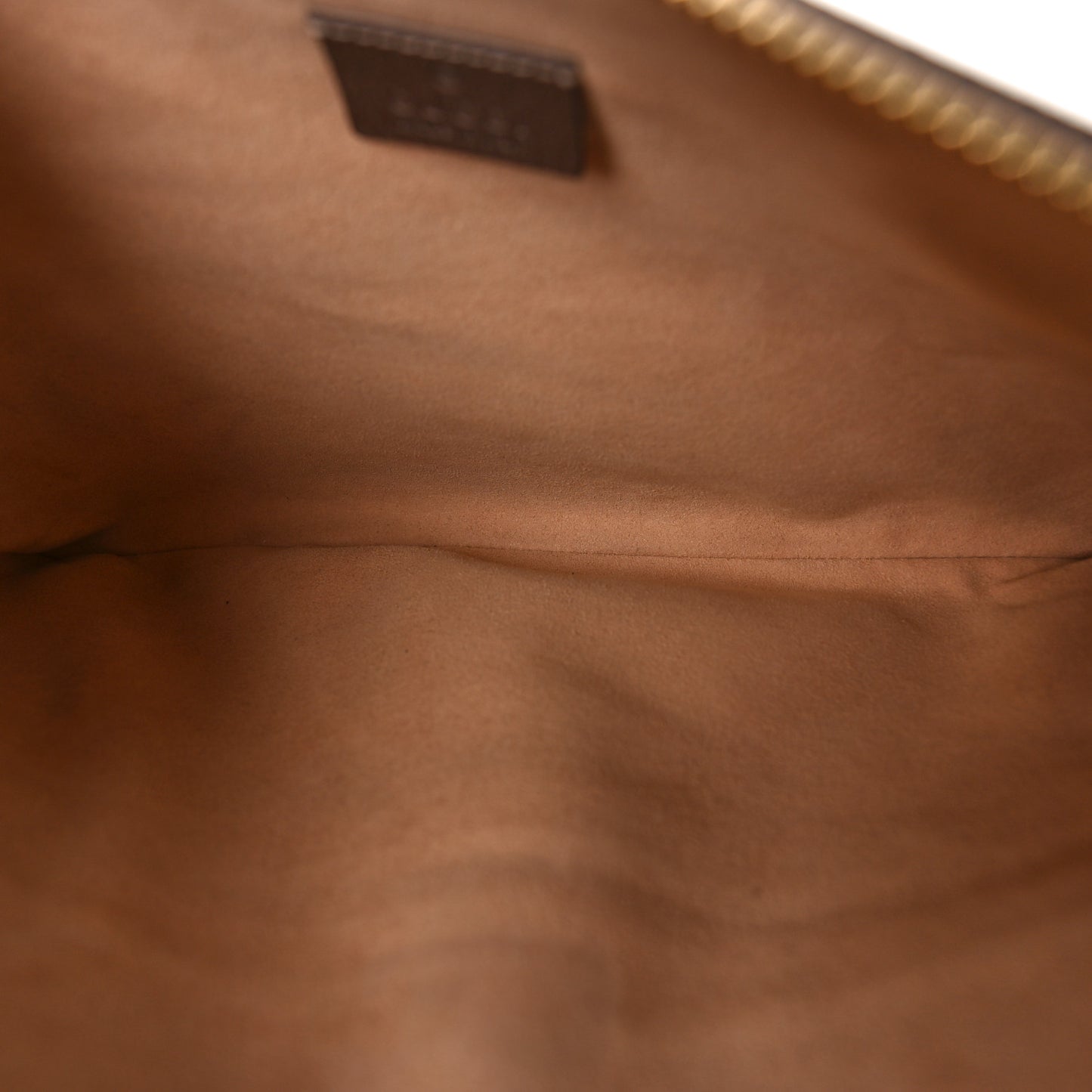 GG Supreme Monogram Large Ophidia Pouch Clutch Brown