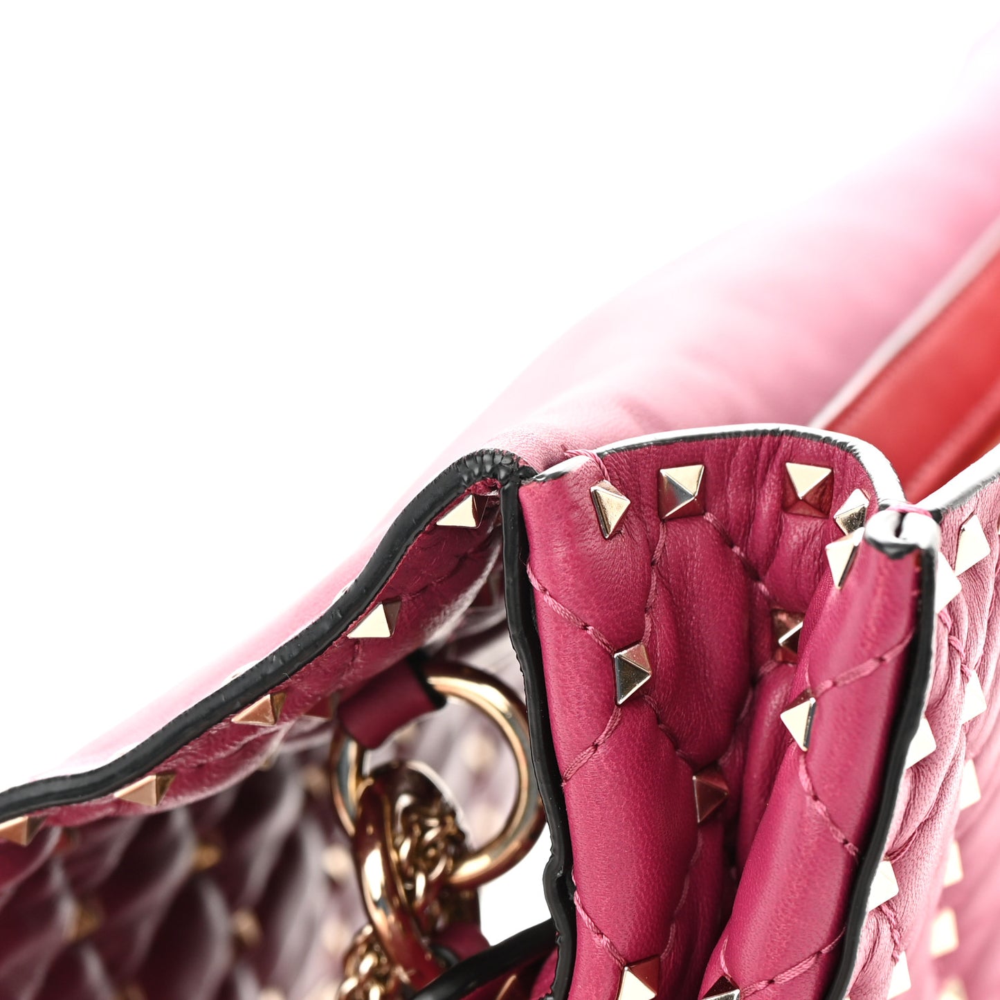 Nappa Large Rockstud Spike Shoulder Bag Camelia