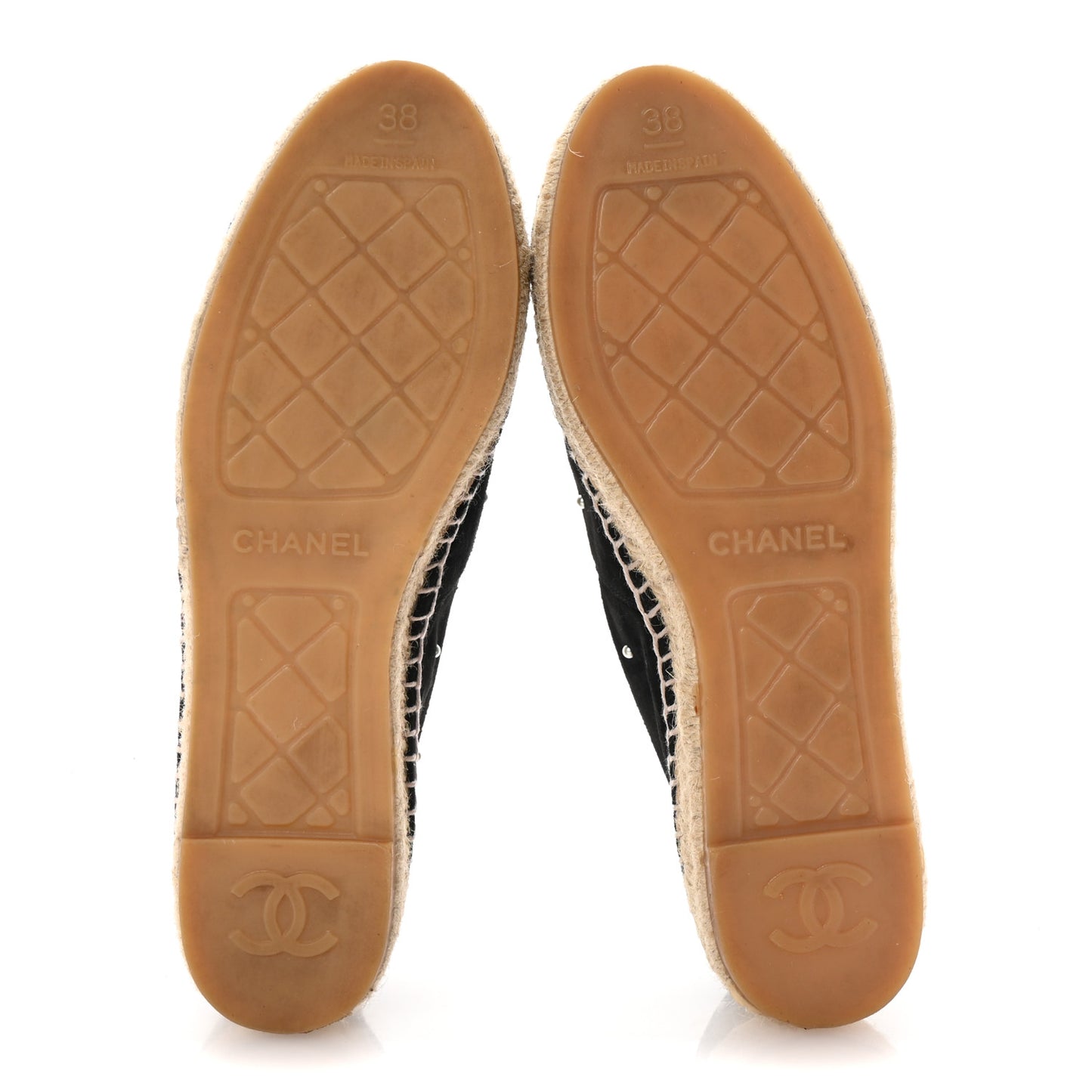 Suede Pearl CC Espadrilles 38 Black