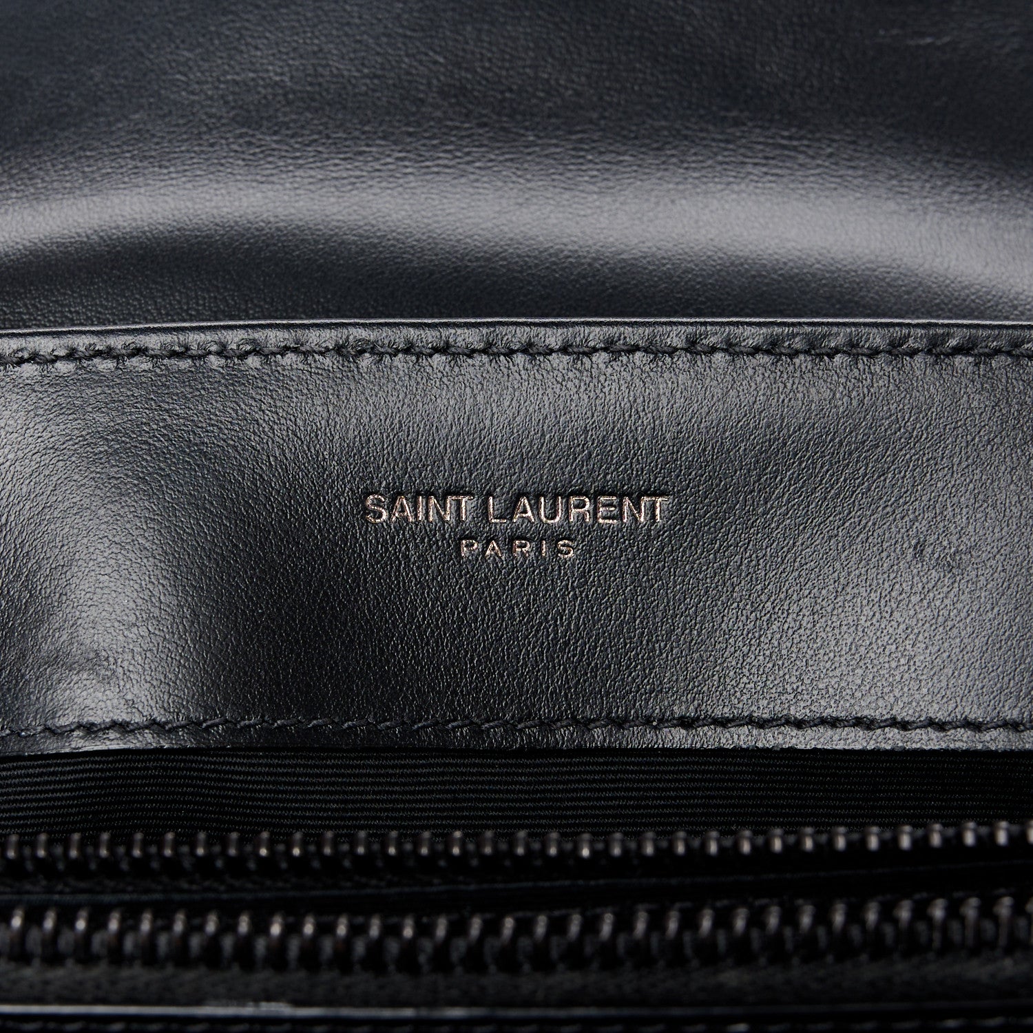 Saint Laurent Calfskin Y Quilted Monogram Monochrome Small Loulou Chain Satchel Black 6 of 12