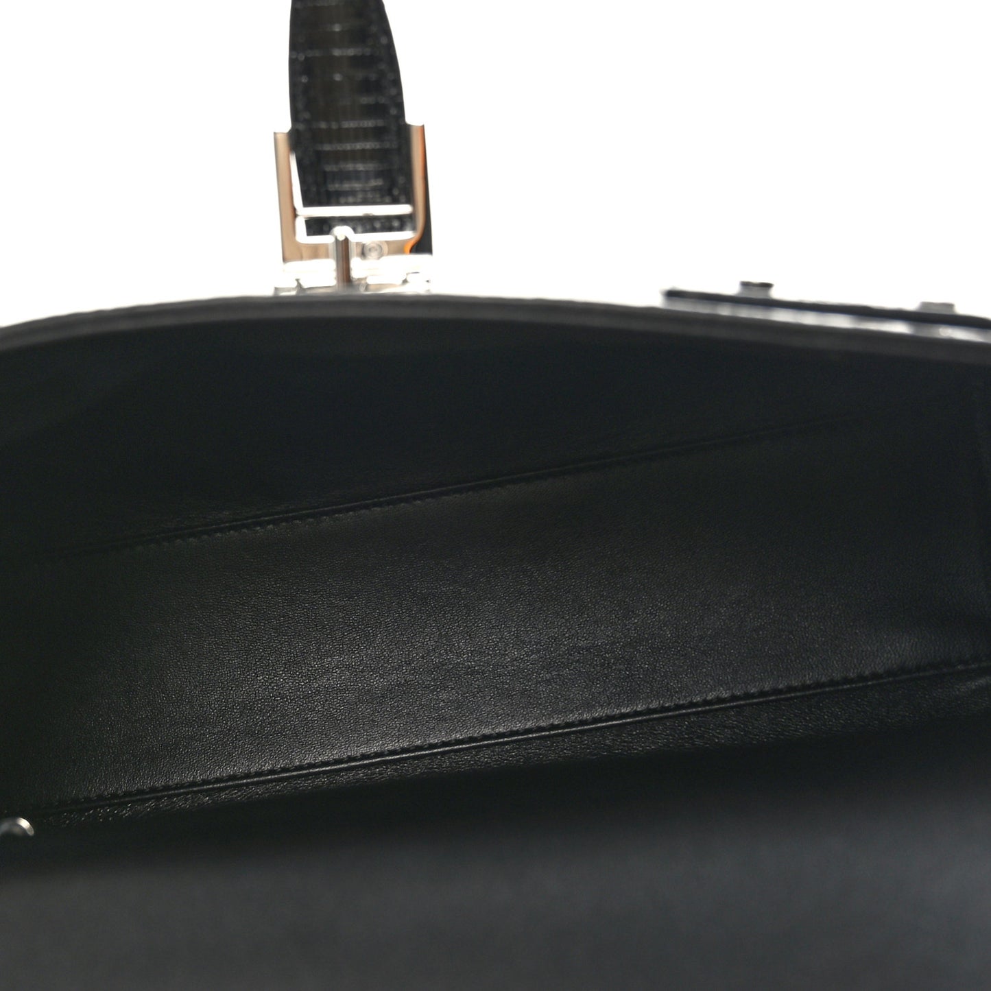 Lizard Le Fermoir Top Handle Bag Small Black