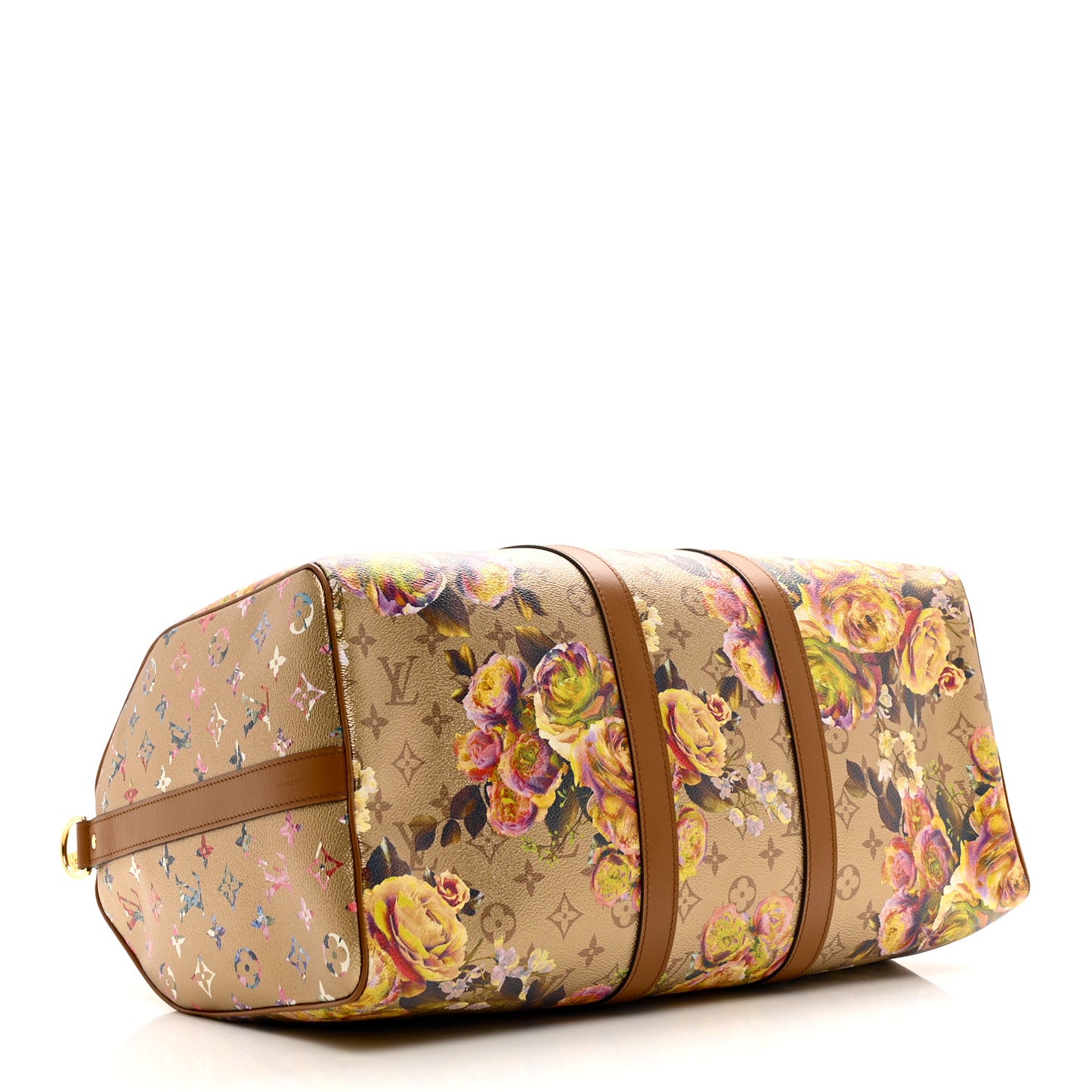 Metallic Monogram LV Garden Keepall Bandouliere 45 Gold