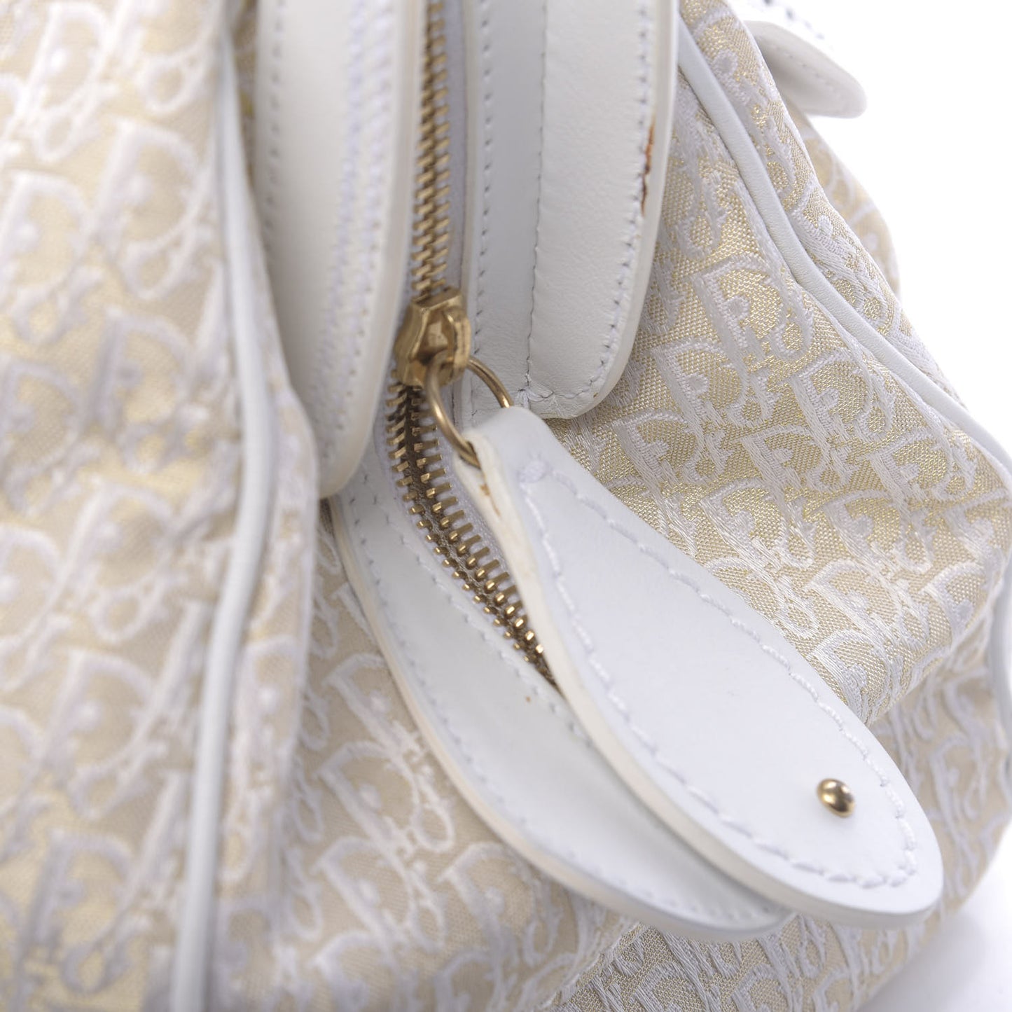 Monogram Large My Dior Frame Pocket Satchel White