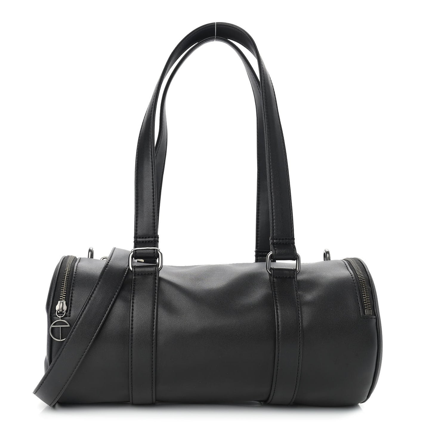 Vegan Leather Medium Duffle Black