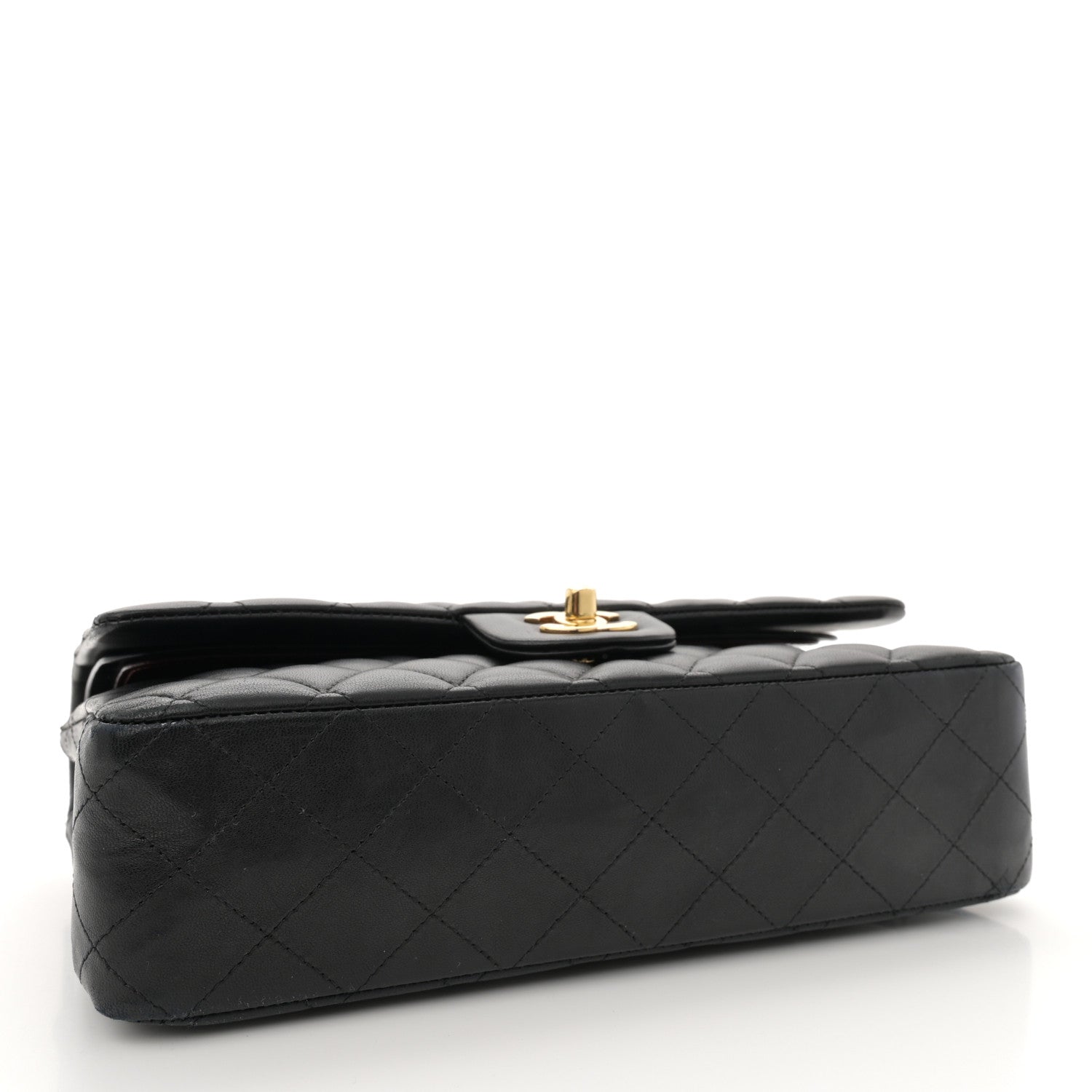 Chanel Lambskin Quilted Medium Double Flap Black 4 of 12