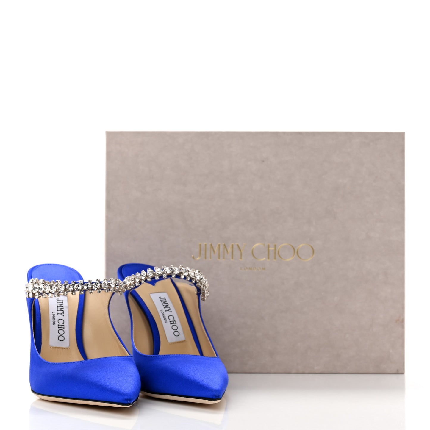 Satin Crystal Bing 100 Pumps 38.5 Ultraviolet