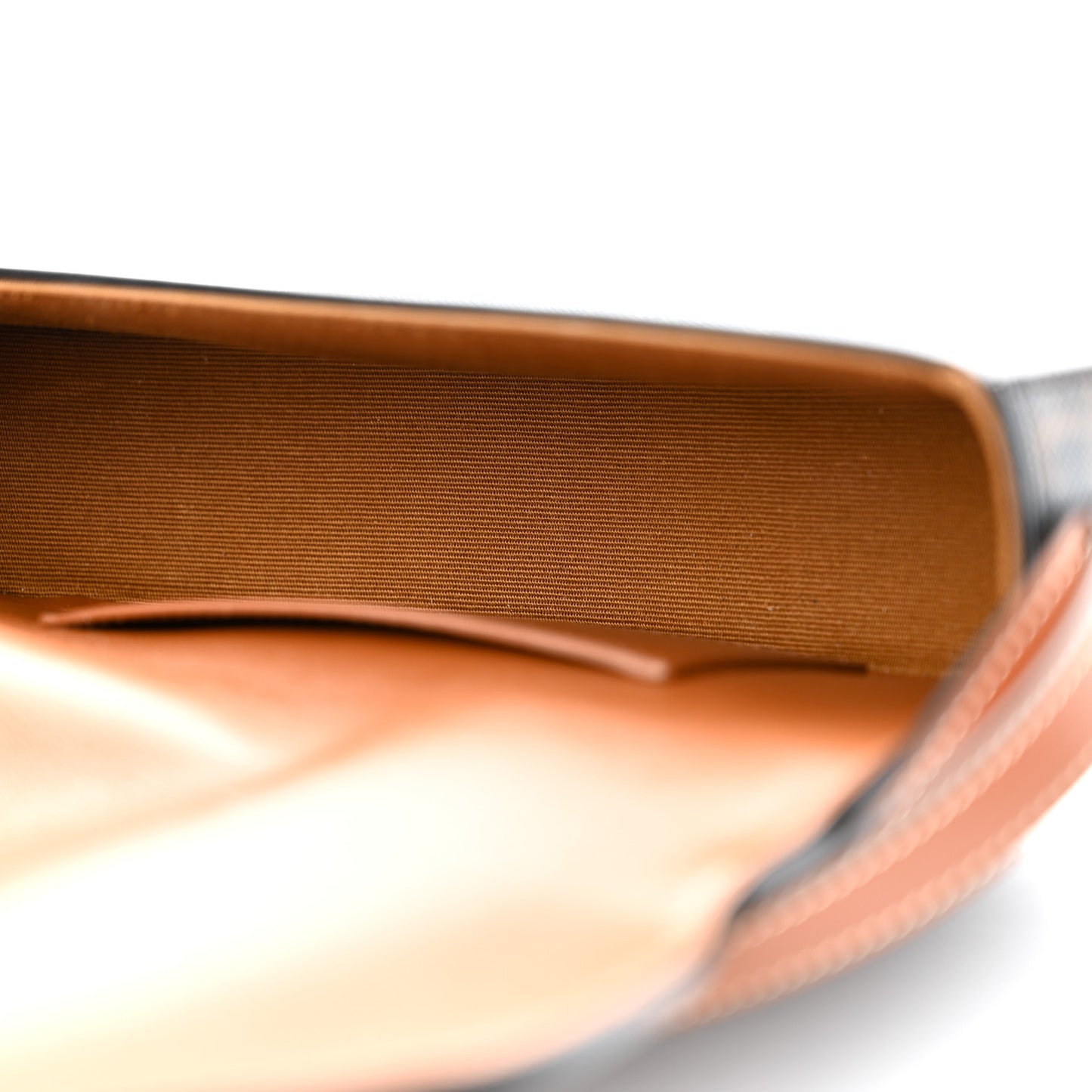 Triomphe Canvas Calfskin Tabou Clutch on Strap Tan