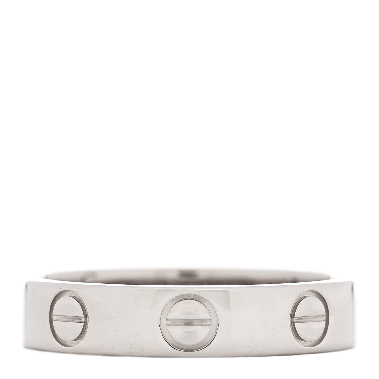 Cartier 18K White Gold 3.5mm LOVE Wedding Band Ring 48 4.5 1 of 4
