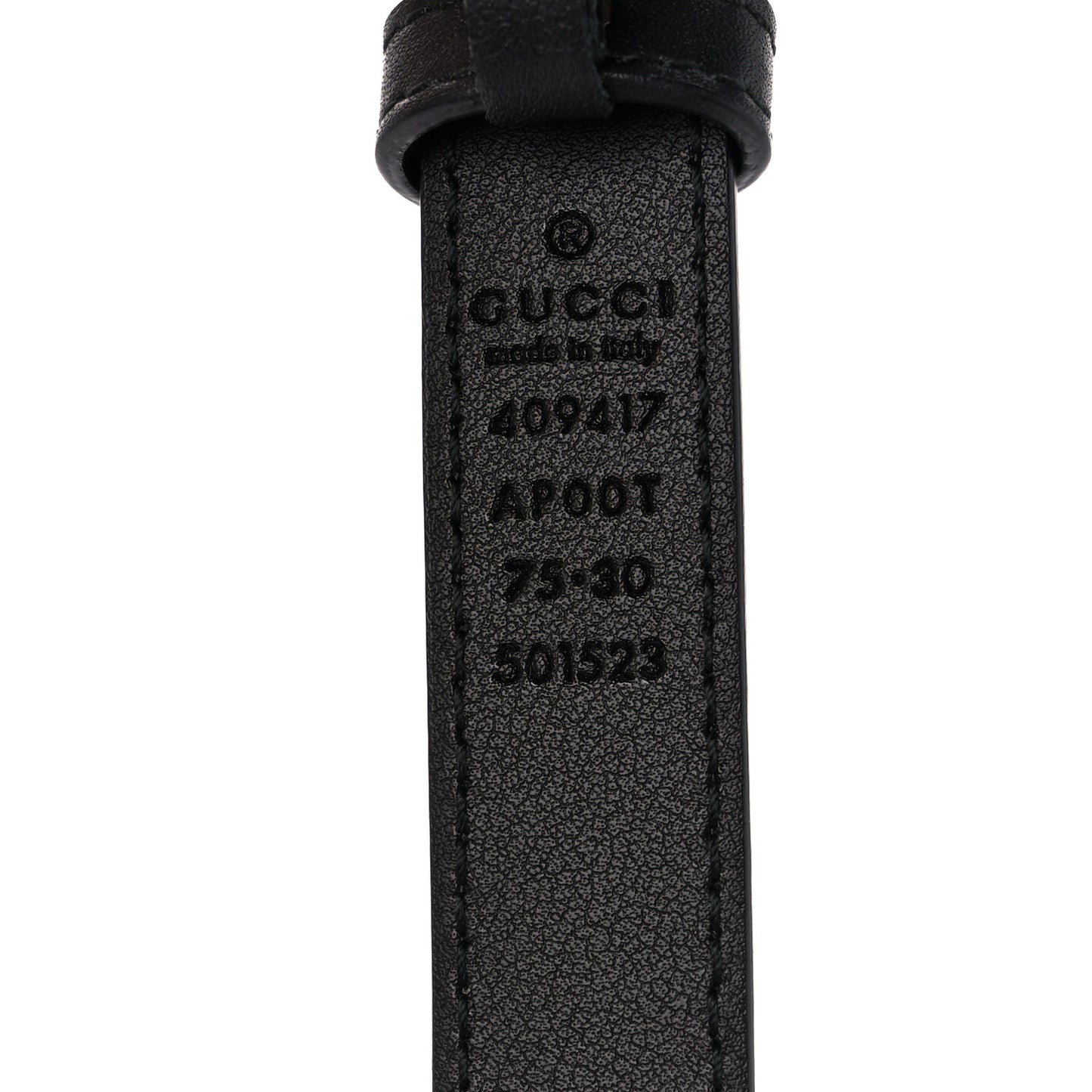 Calfskin Double G 20mm Belt 75 30 Black