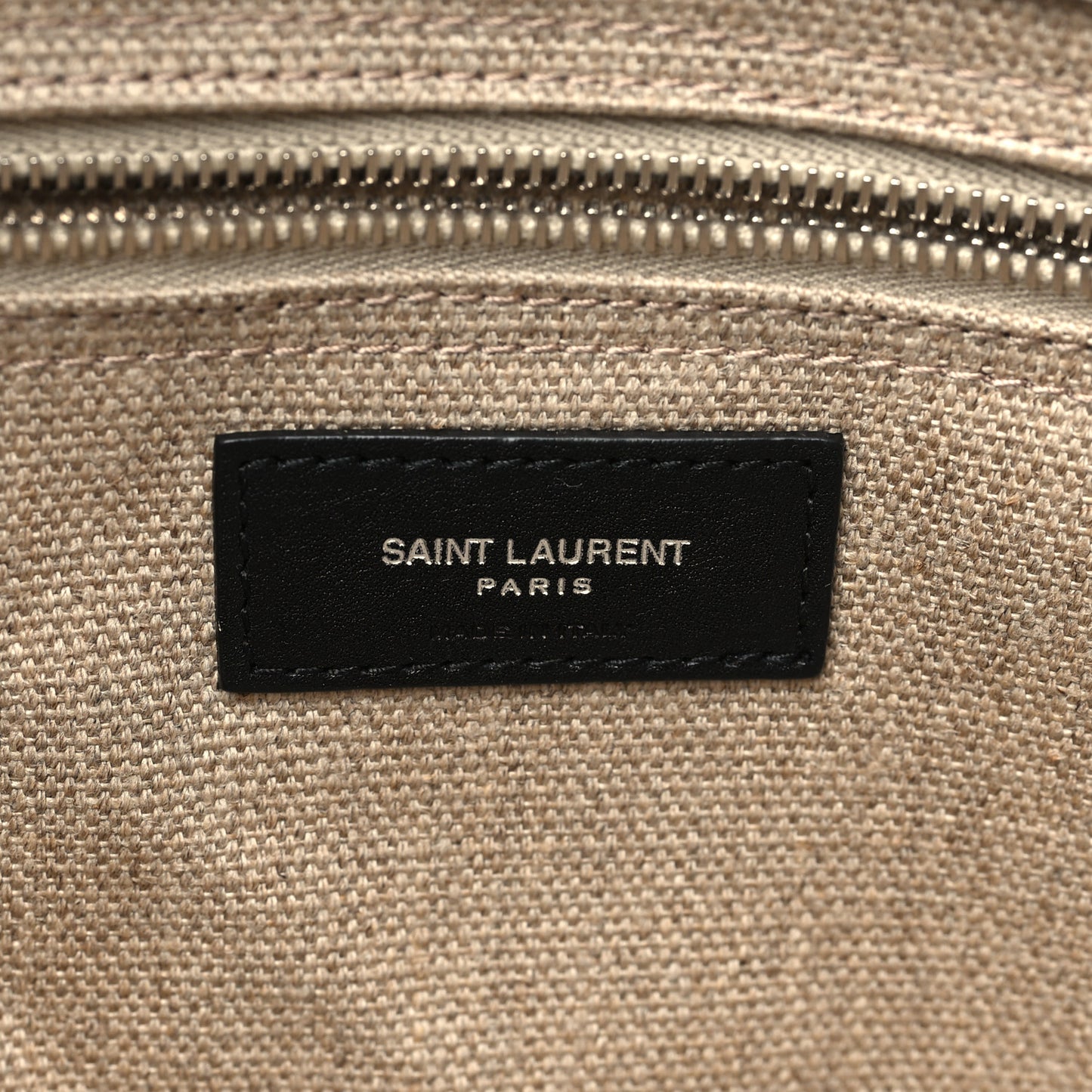 Linen Calfskin Rive Gauche Tote Optic White