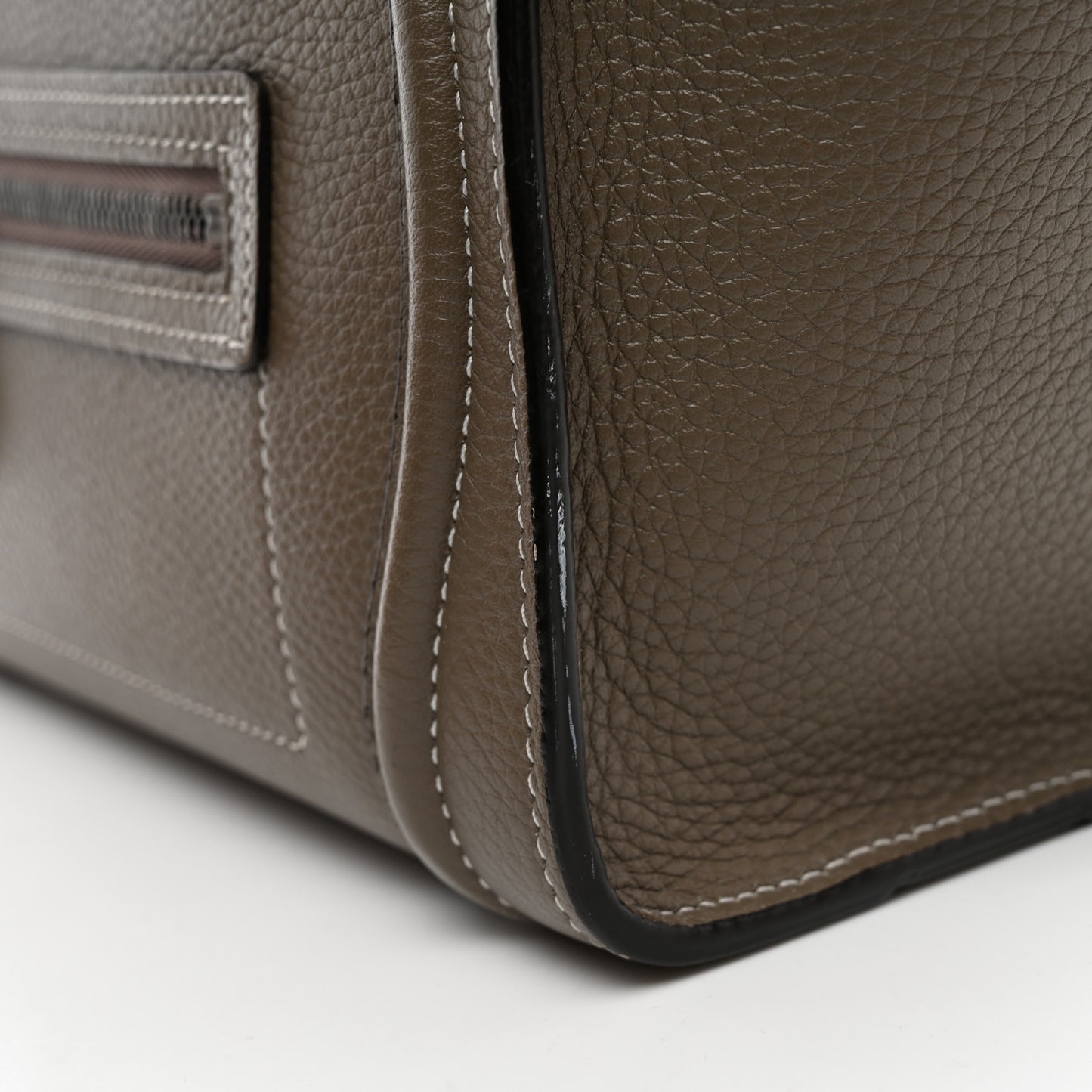 Drummed Calfskin Nano Luggage Souris