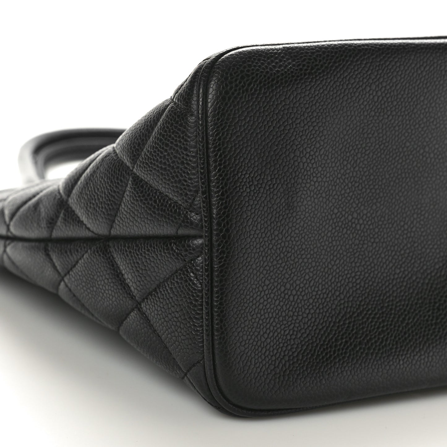 Caviar Quilted Medallion Tote Black