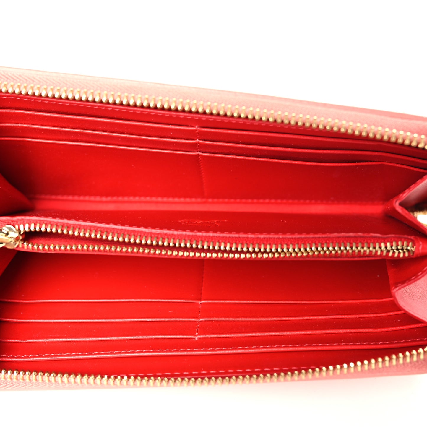Calfskin Panettone Spiked Zip Around Wallet Pink