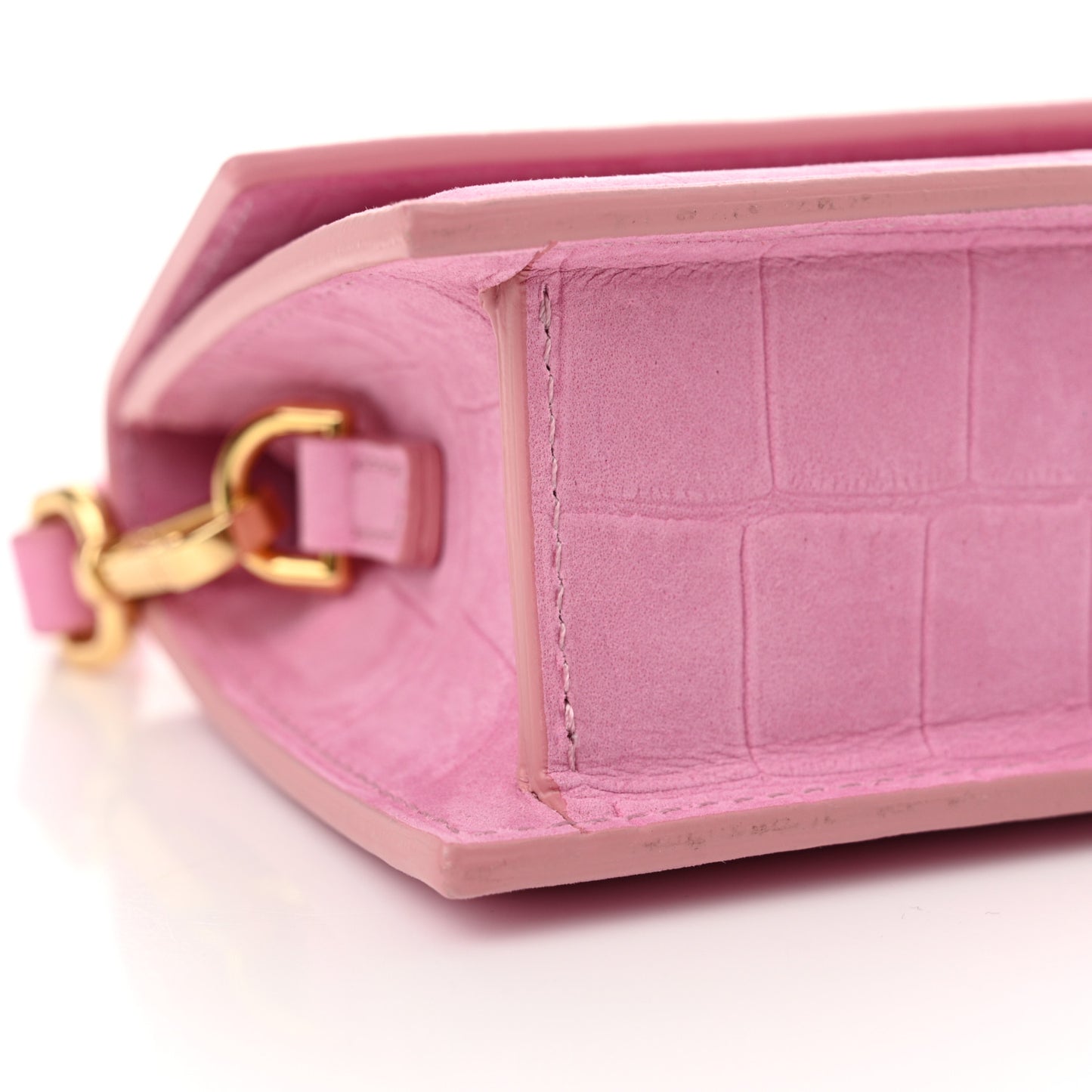 Nubuck Crocodile Embossed Le Chiquito Long Pink
