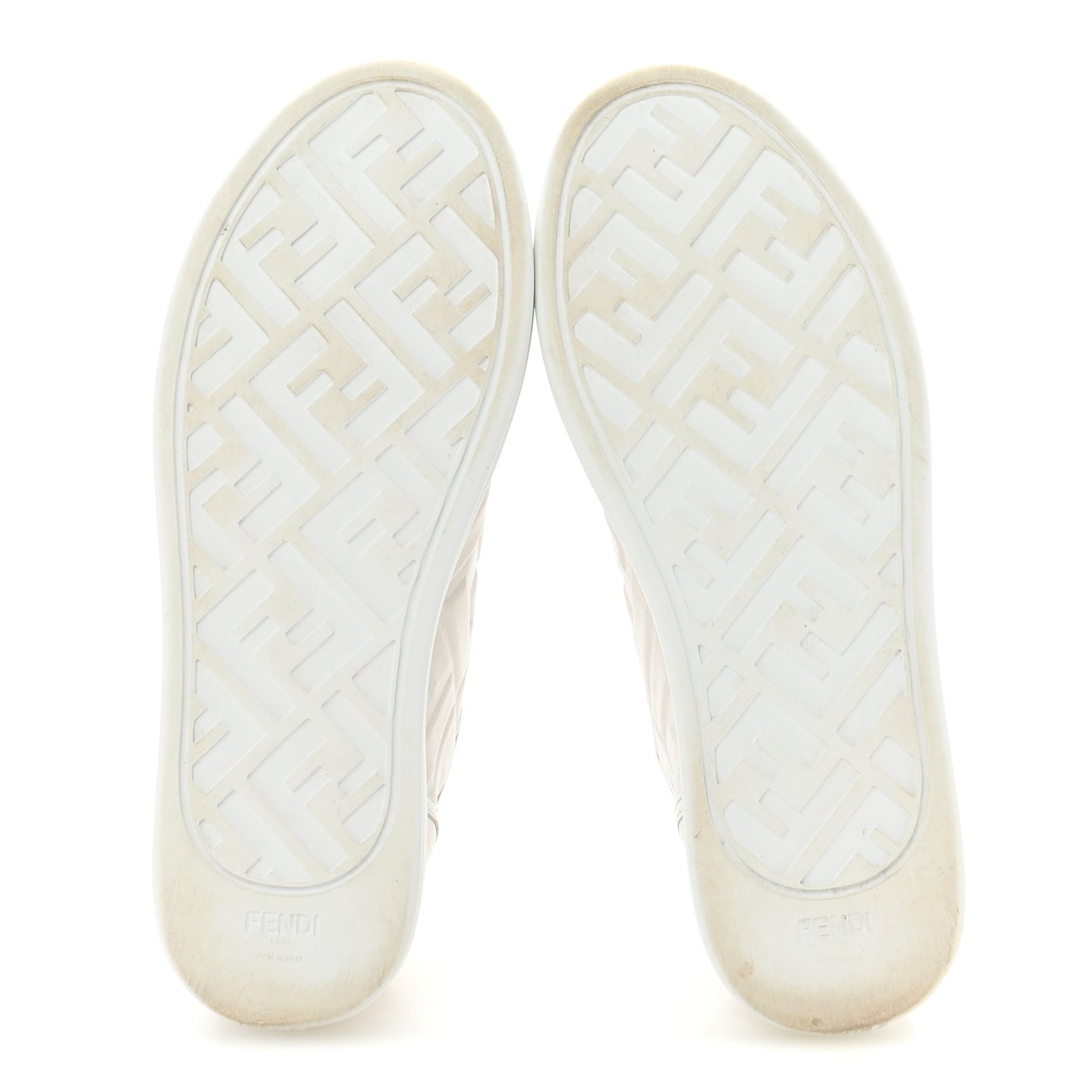 Nappa FF Embossed Rise Low Top Sneakers 37 White