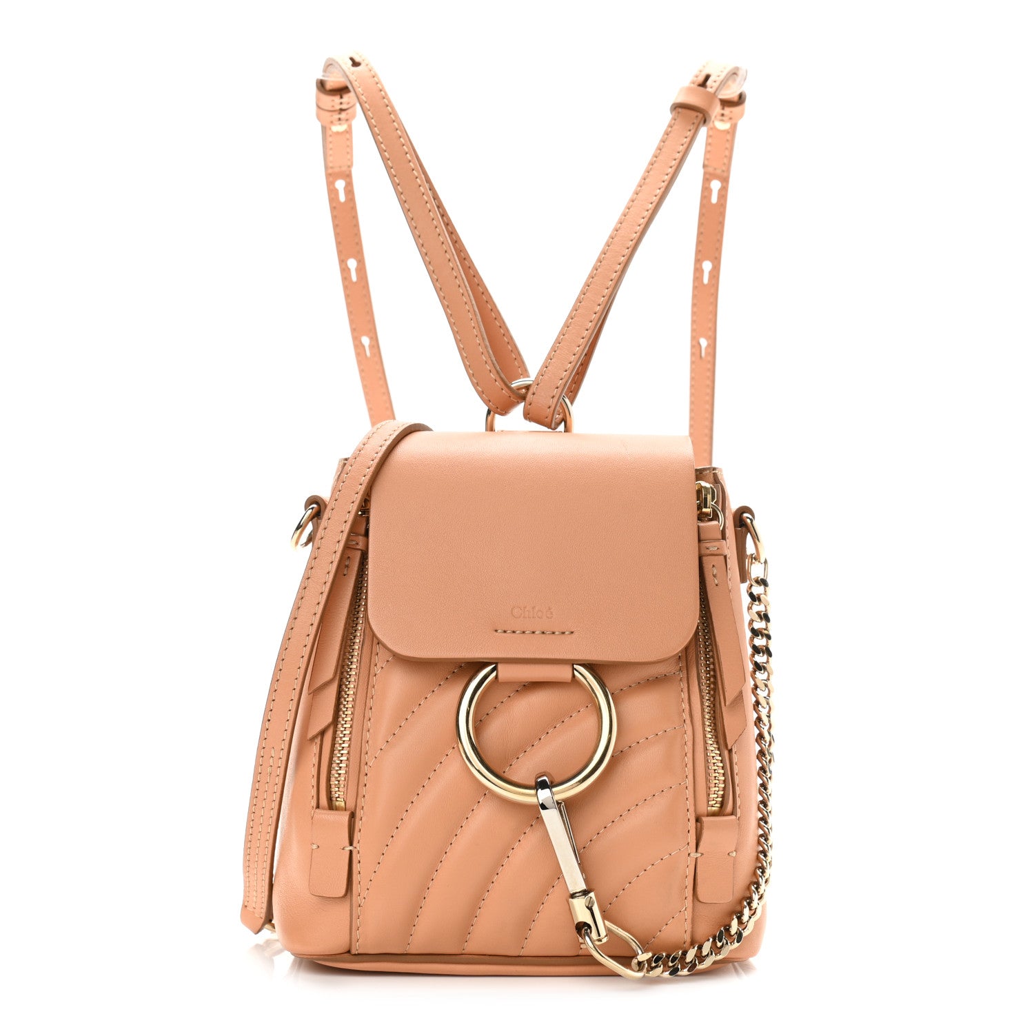 chloe mini faye quilted backpack Chloe Calfskin Quilted Mini Faye Backpack Blushy Pink 1099237 – FASHIONPHILE