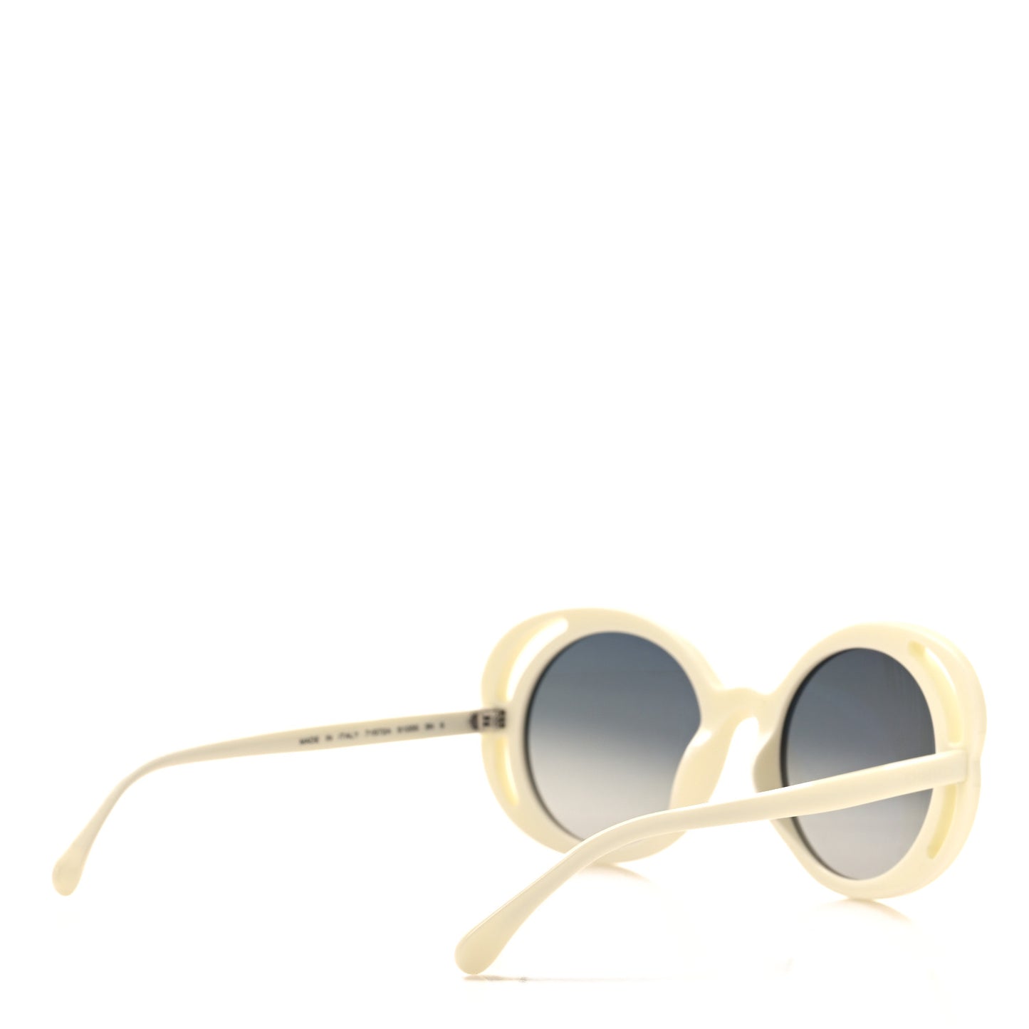 Acetate Round Sunglasses 71572A White
