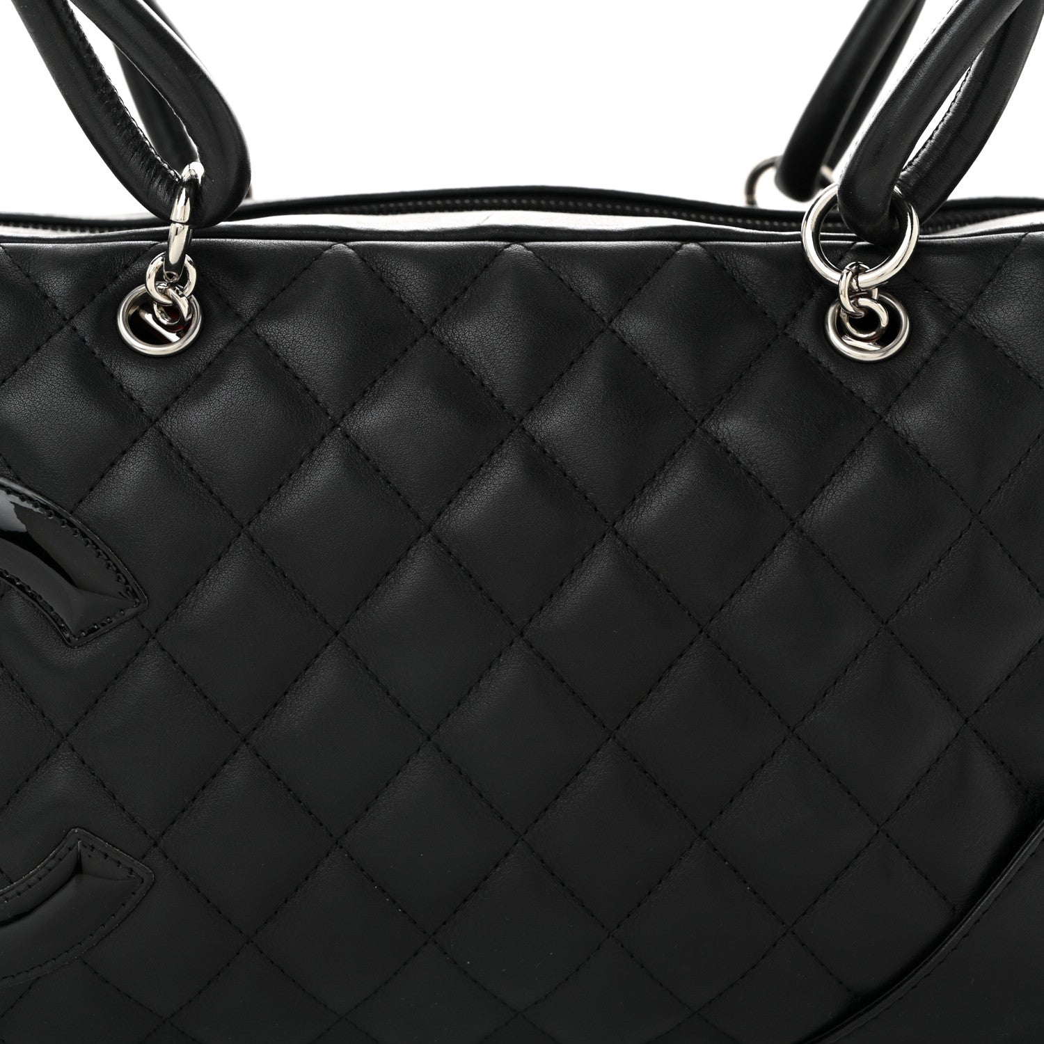 Chanel Calfskin Quilted Large Cambon Bowler Black 8 of 10