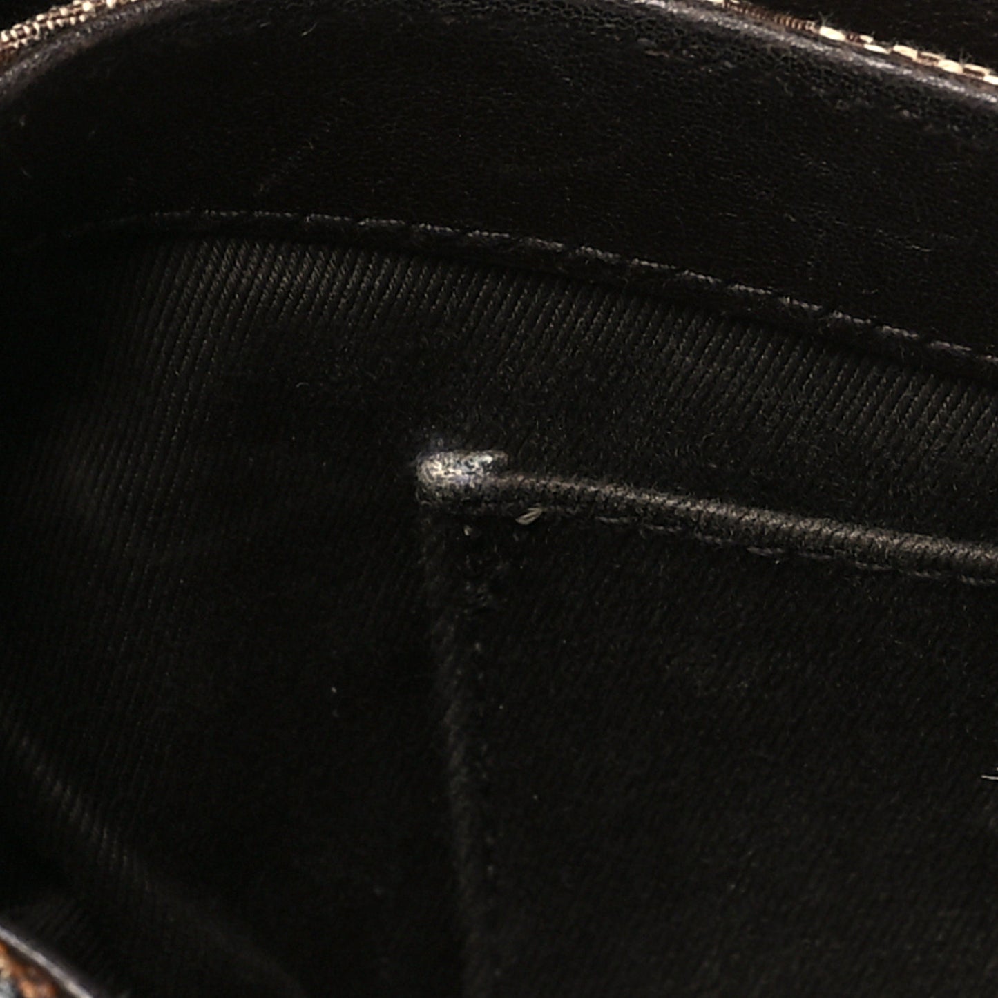 Monogram Studded Small Horsebit Clutch Dark Brown