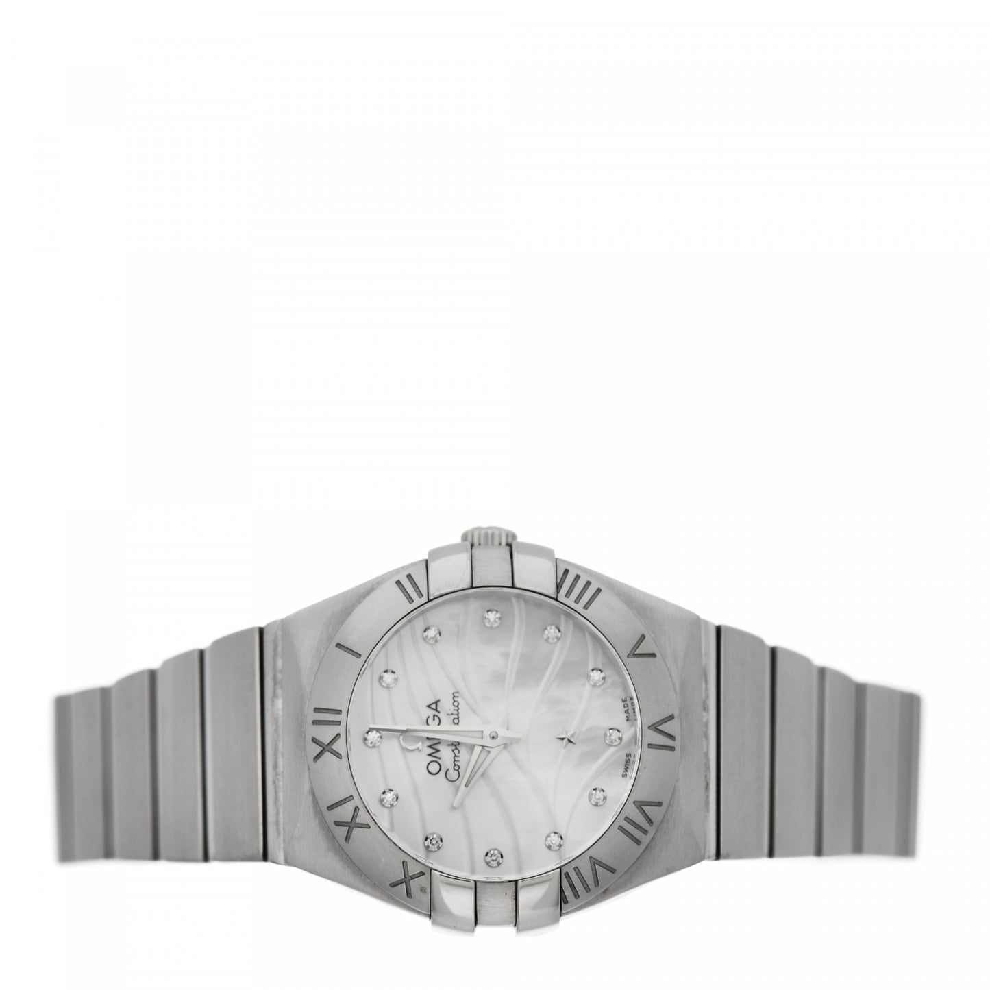 Stainless Steel Diamond Mother of Pearl 24mm Constellation Quartz Watch 123.10.24.60.55.003