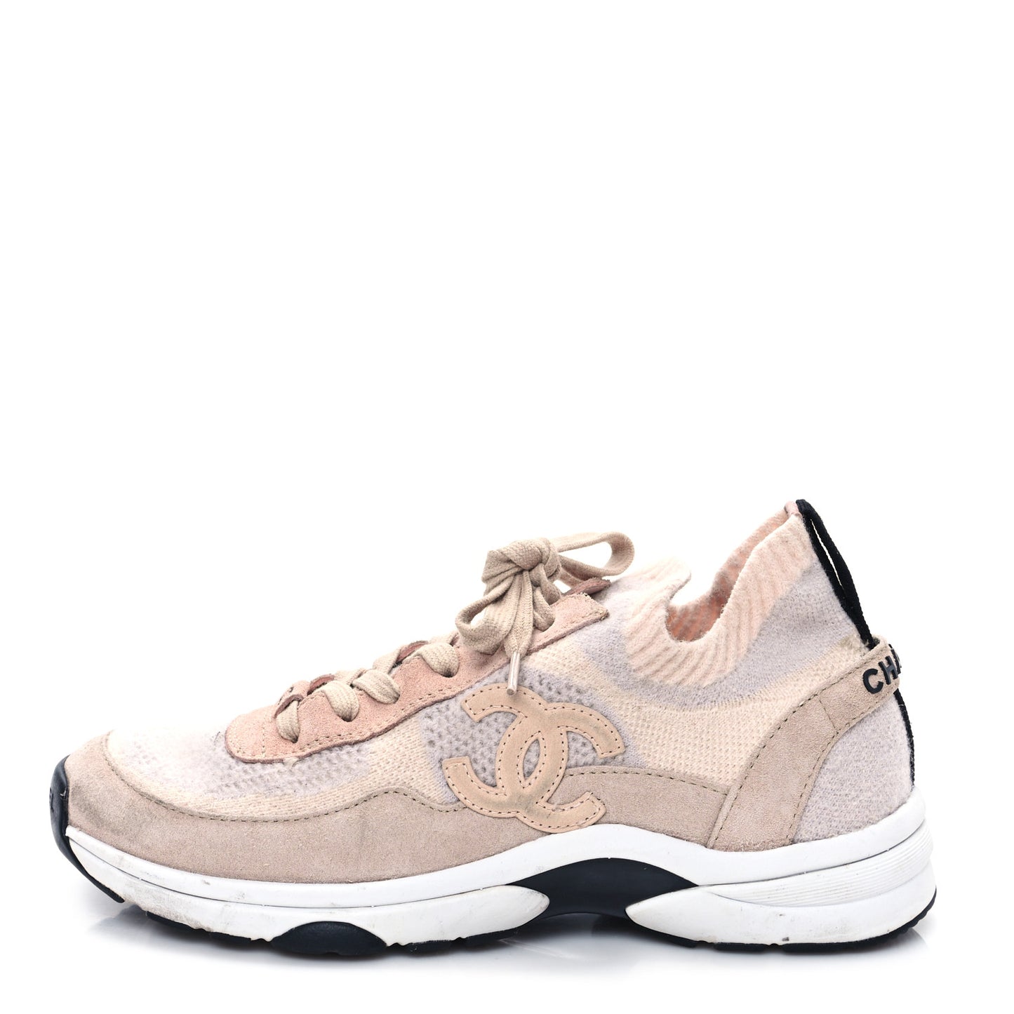 Mesh Suede Fabric Womens CC Sneakers 38 Light Pink