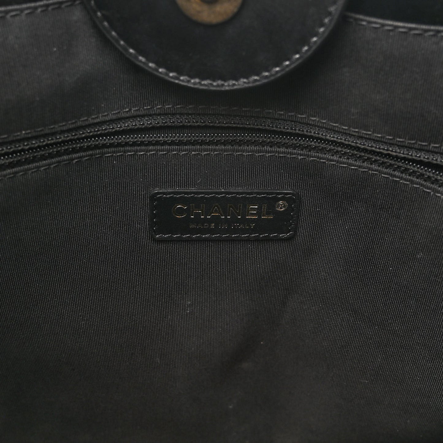 Aged Calfskin Medium Charms Deauville Tote Black