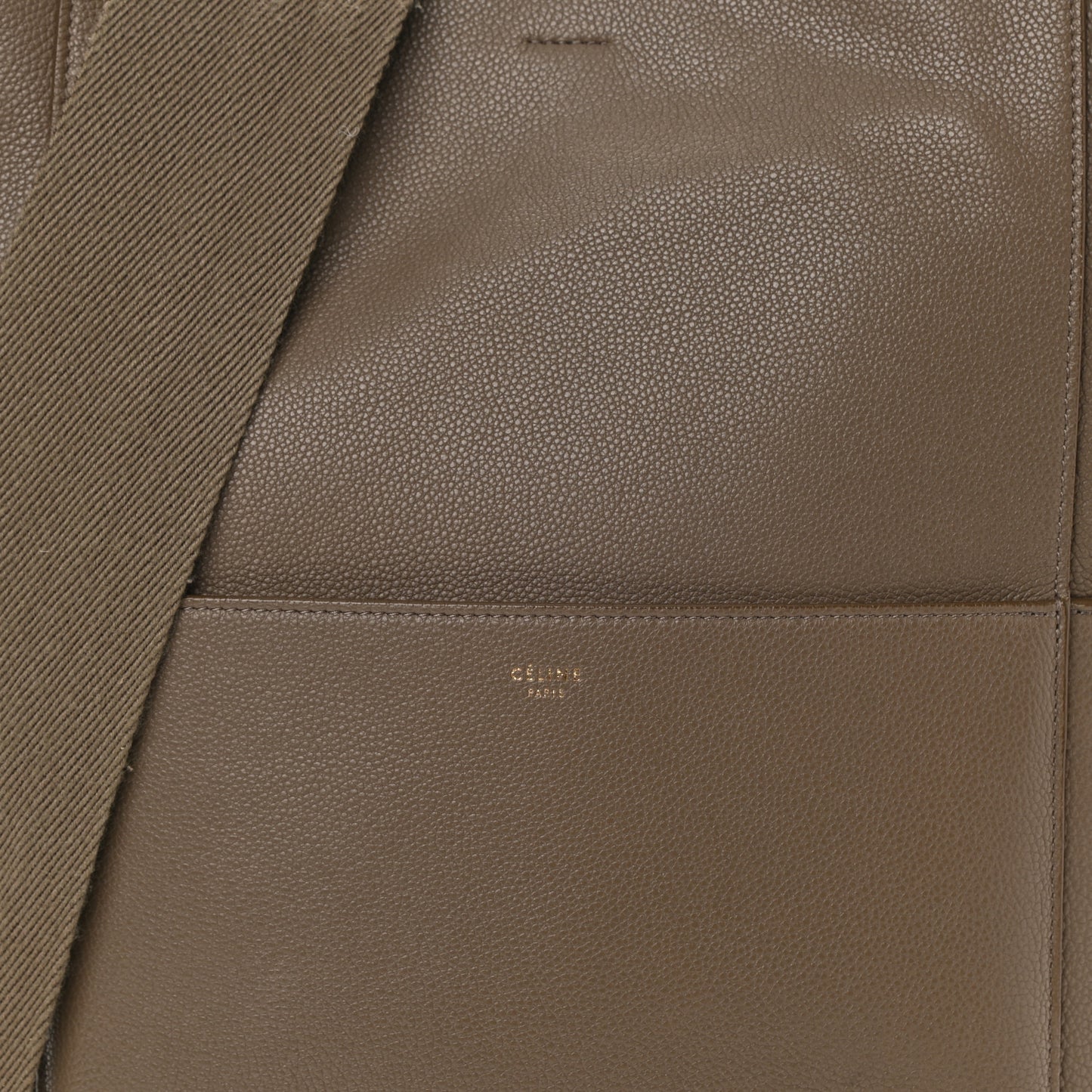 Soft Grained Calfskin Sangle Bucket Bag Taupe