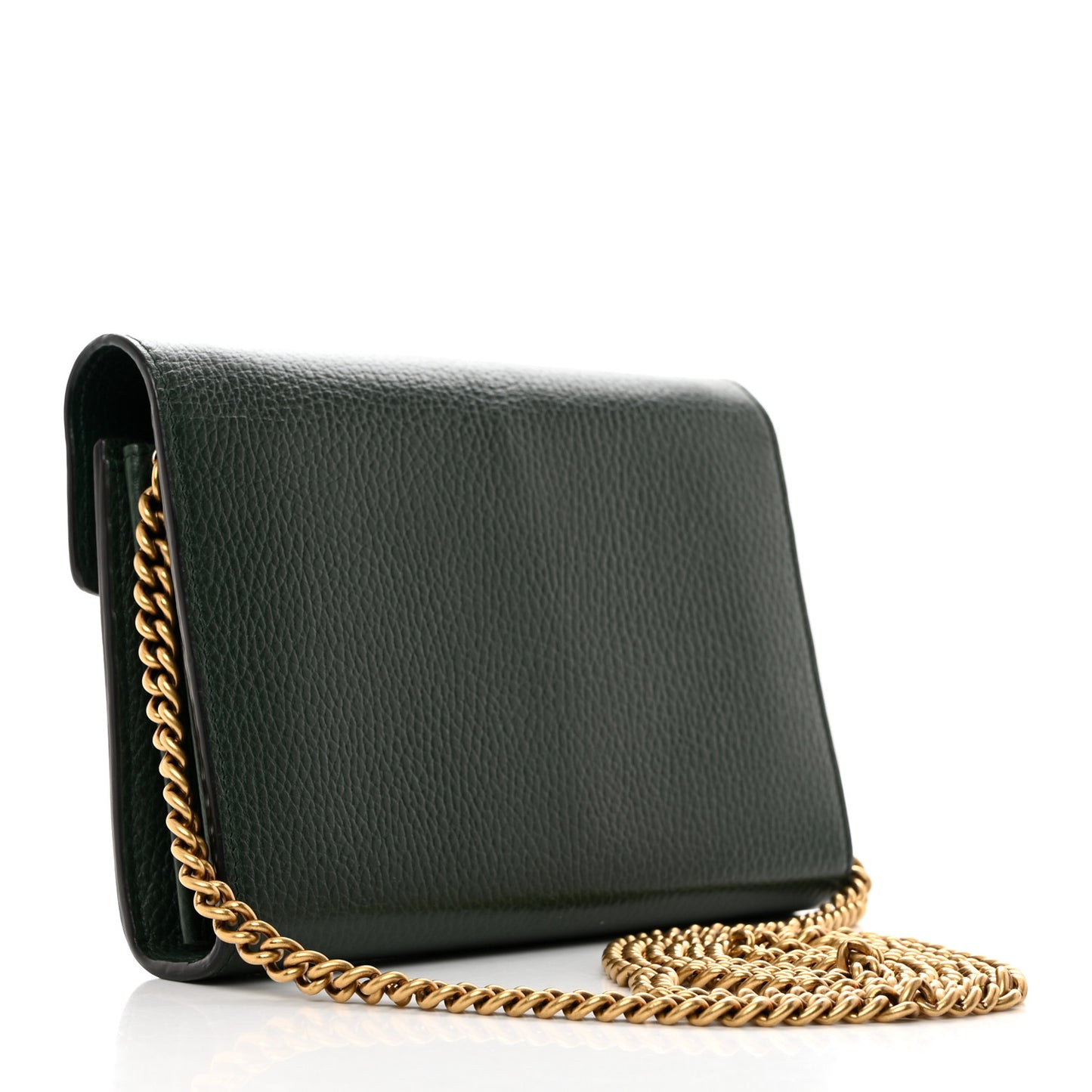 Calfskin Garden Dionysus Chain Wallet Emerald