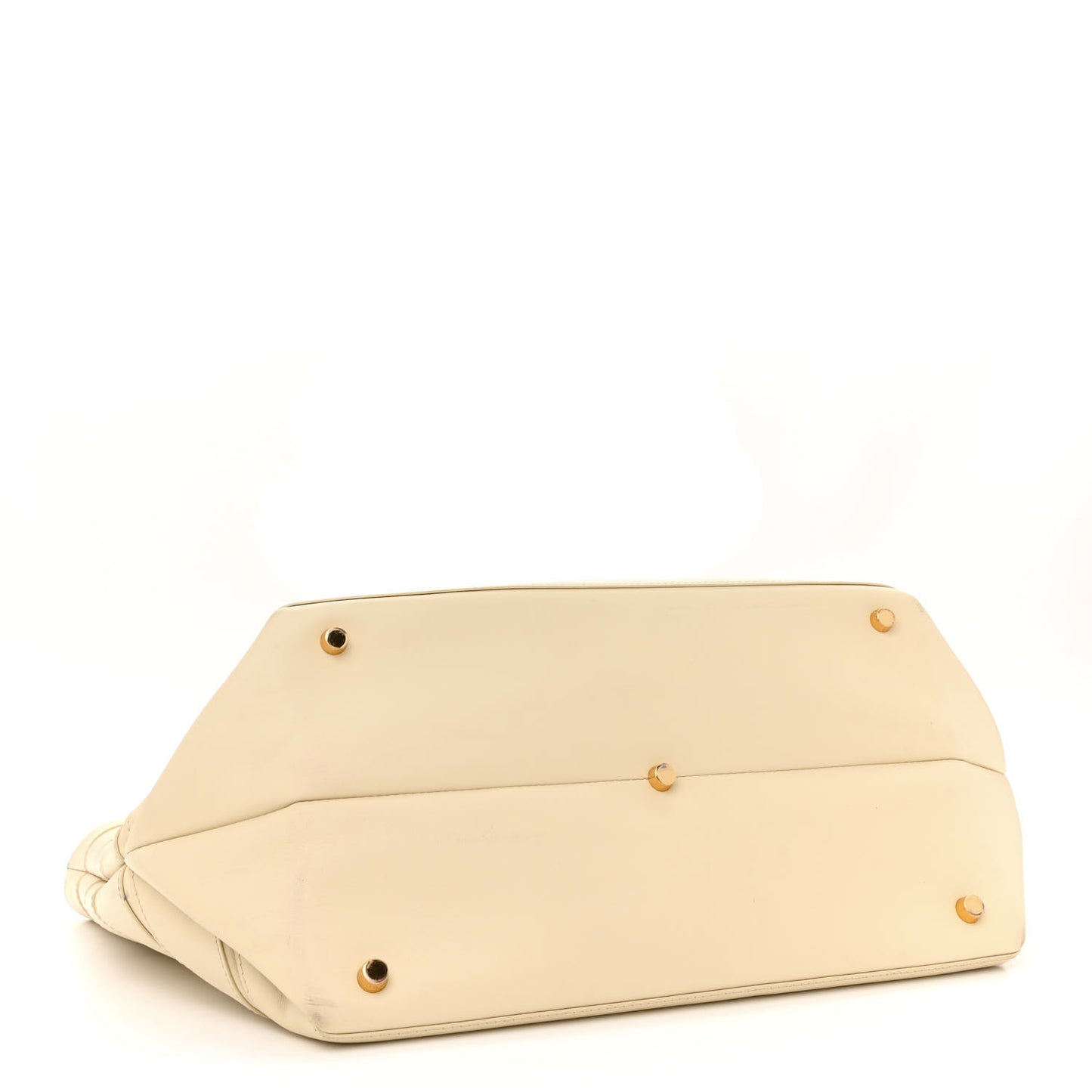 Calfskin Banded Florence Tote Cream