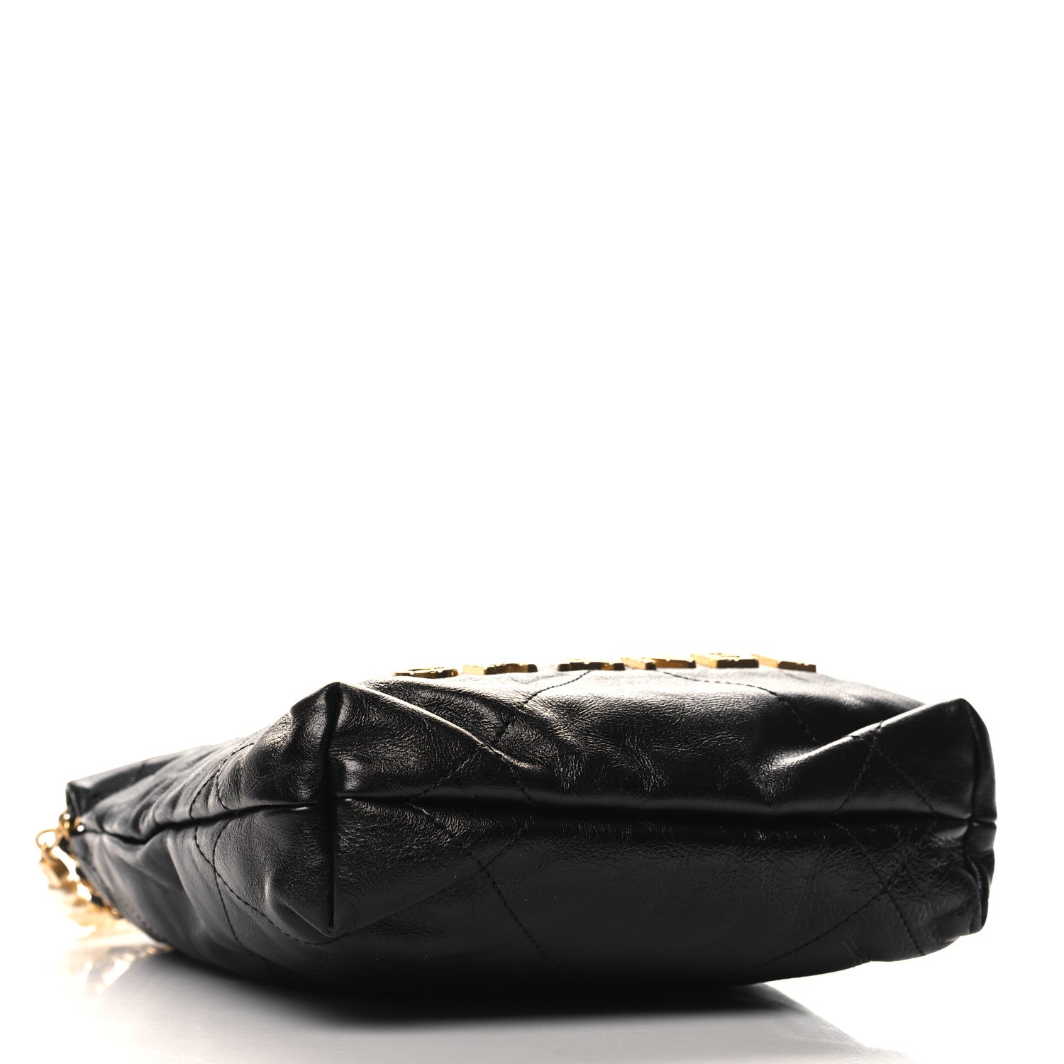 Chanel Shiny Crumpled Calfskin Quilted Pearl Mini Chanel 22 Black 4 of 11