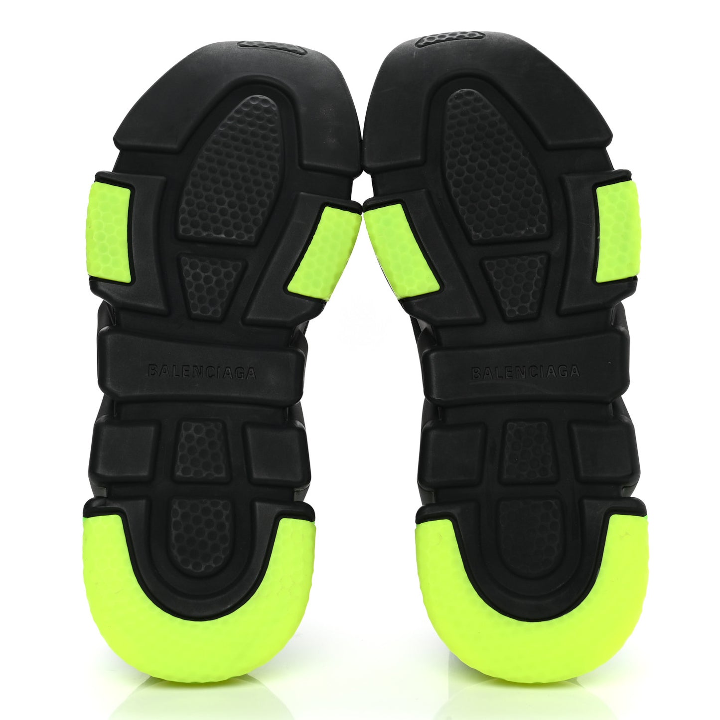 Neoprene Knit Mens Speed Clear Sole Sneakers 41 Black Yellow Fluo