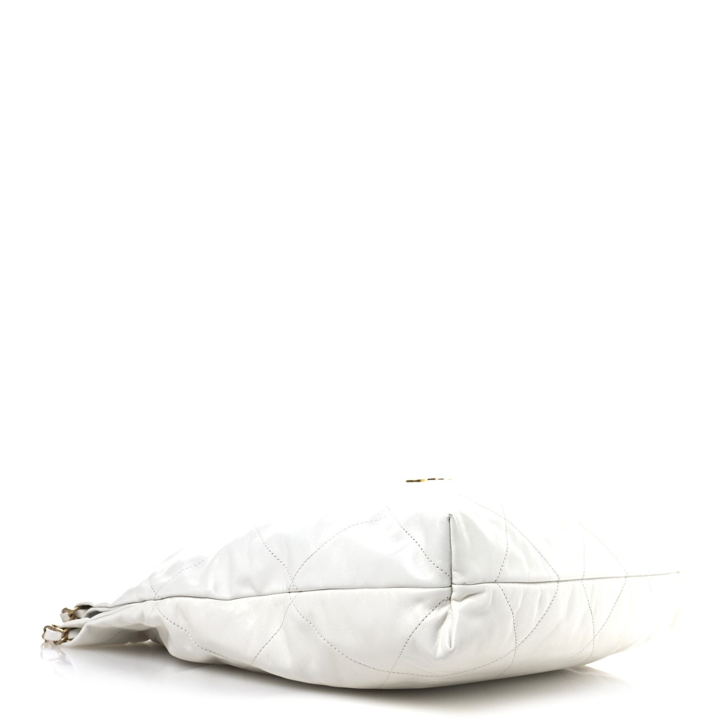 Shiny Calfskin Quilted Chanel 22 White