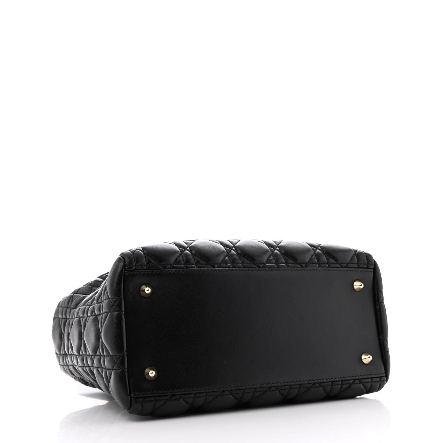 Lambskin Cannage Medium Lady Dior Black