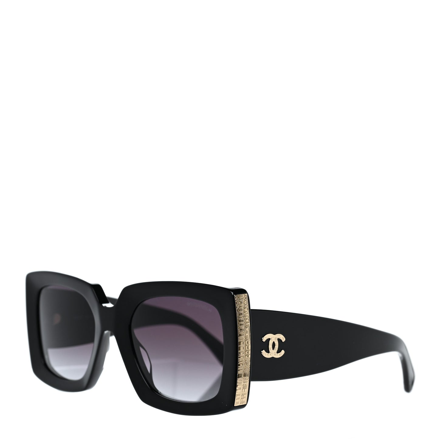 Acetate Rectangle Sunglasses 5435 Black