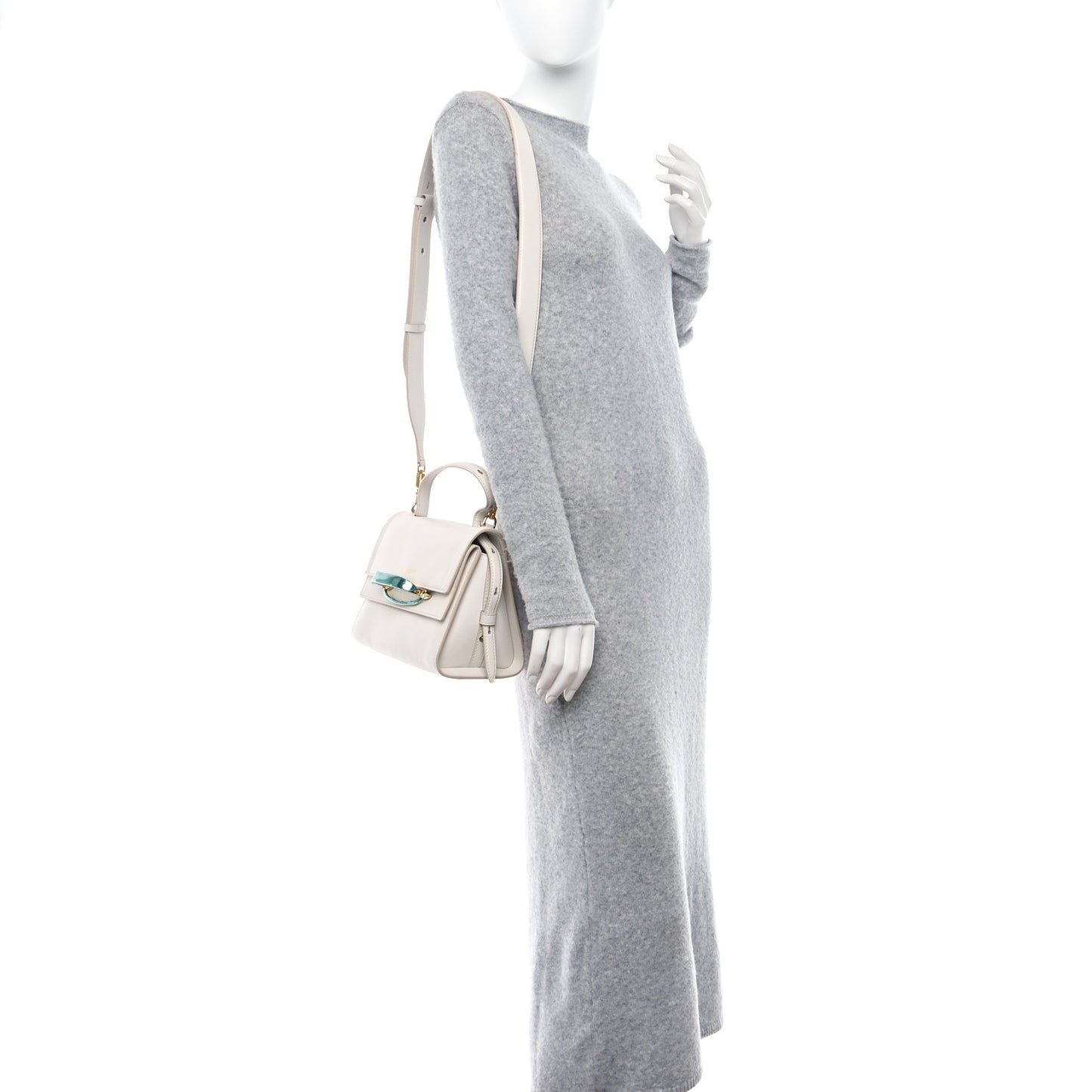 ALEXANDER MCQUEEN Calfskin The Small Story Bag Deep Ivory