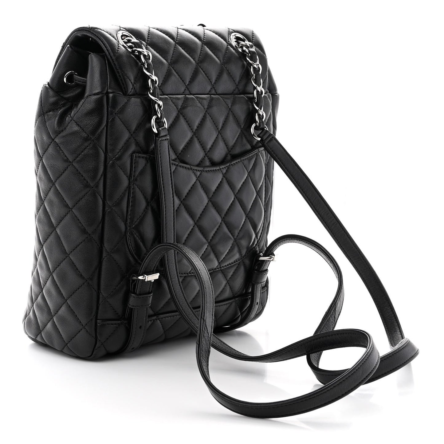 Lambskin Quilted Small Urban Spirit Backpack Black