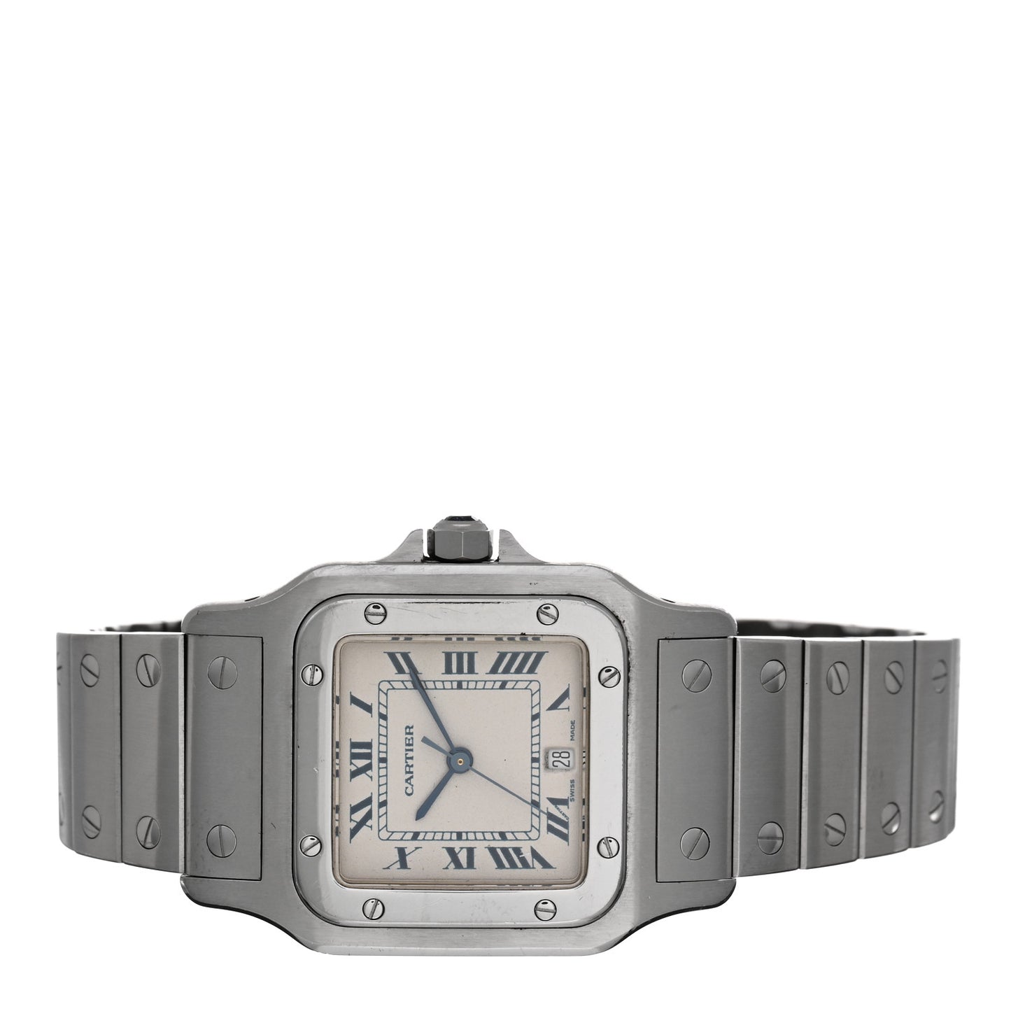 Stainless Steel 29mm Santos De Cartier Galbee Quartz Watch