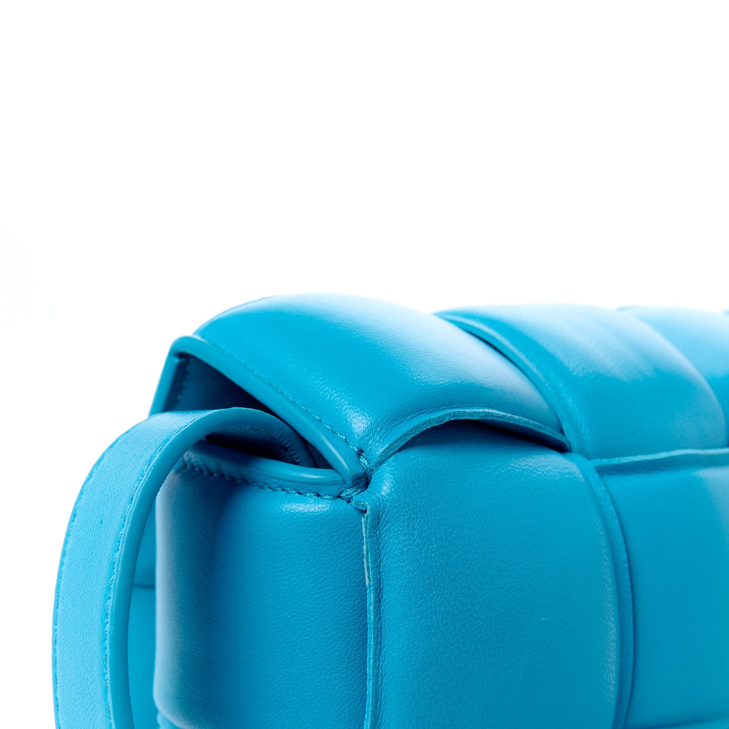 Nappa Maxi Intreccio Padded Cassette Crossbody Bag Pool