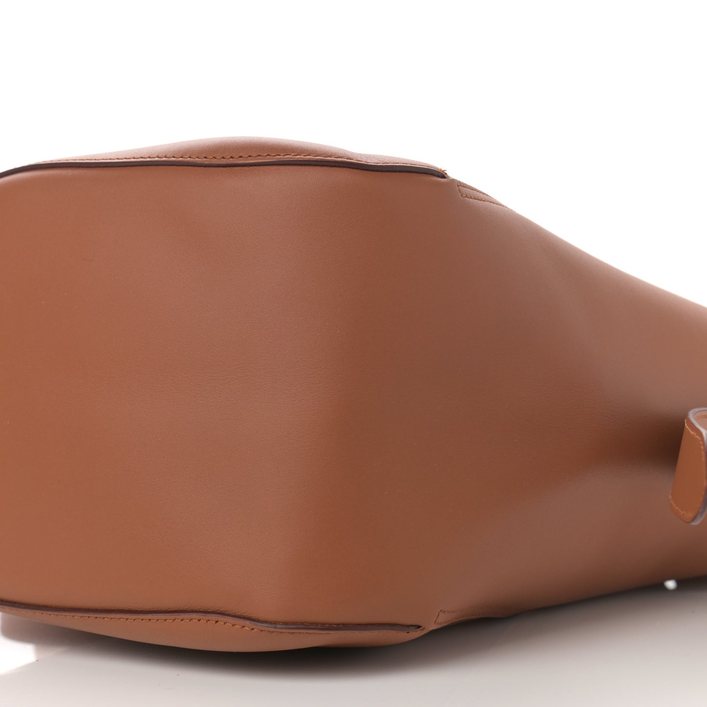 Calfskin Asymmetric Bucket Bag Brown